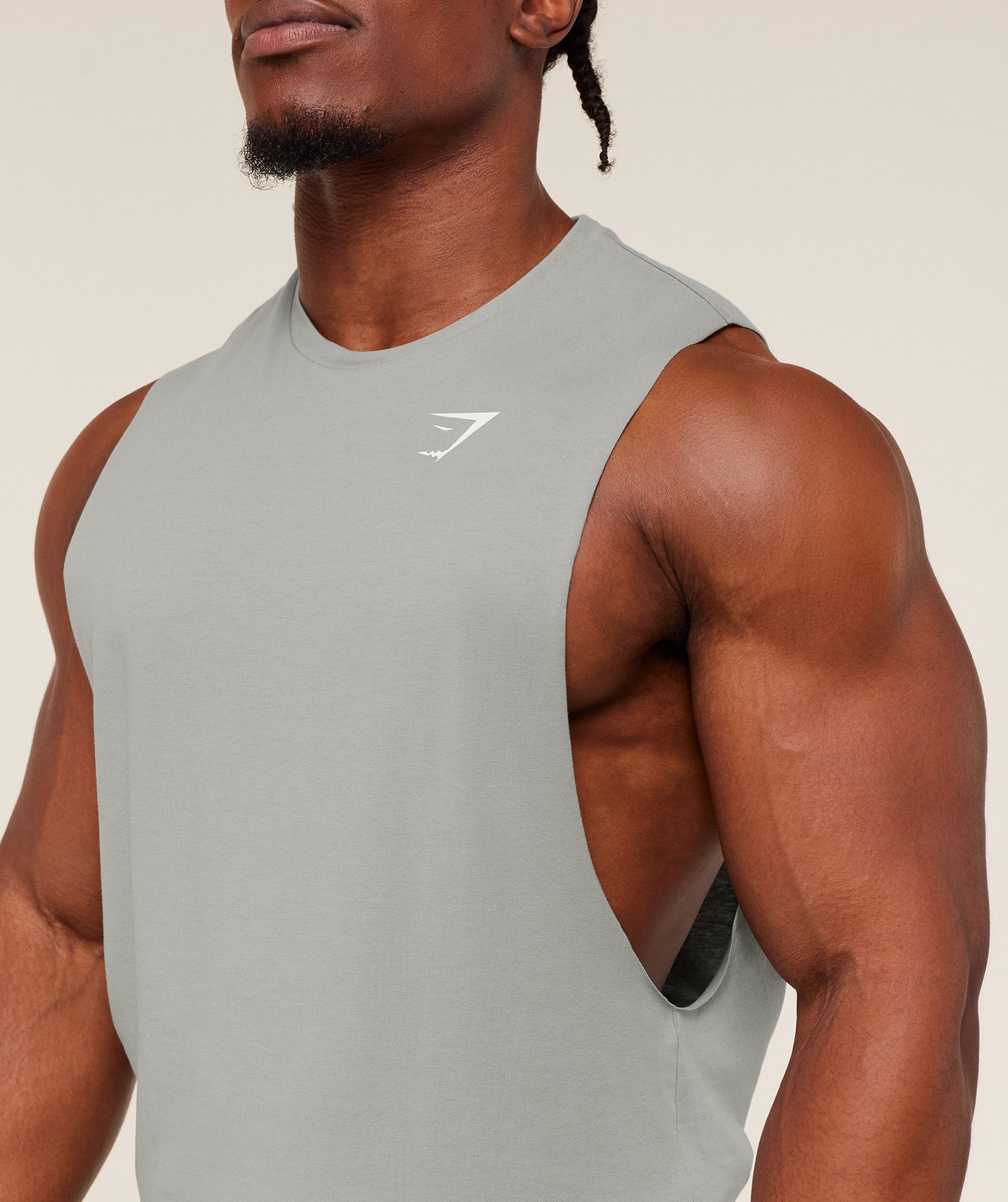 Gymshark Critical 2.0 Drop Arm Tank Smokey Grey