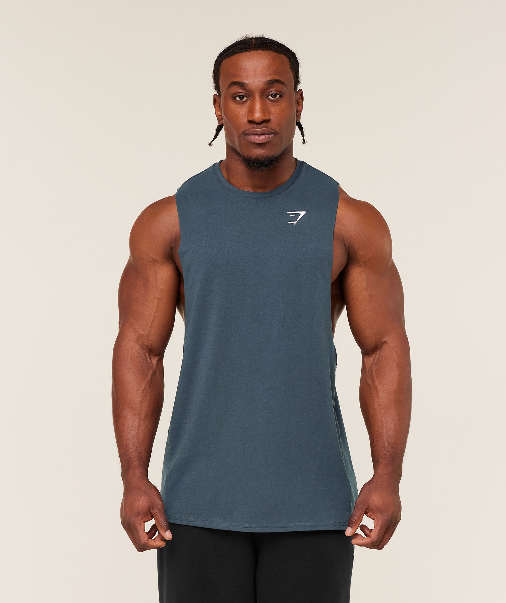 Gymshark Critical 2.0 Drop Arm Tank Gs Stealth Blue