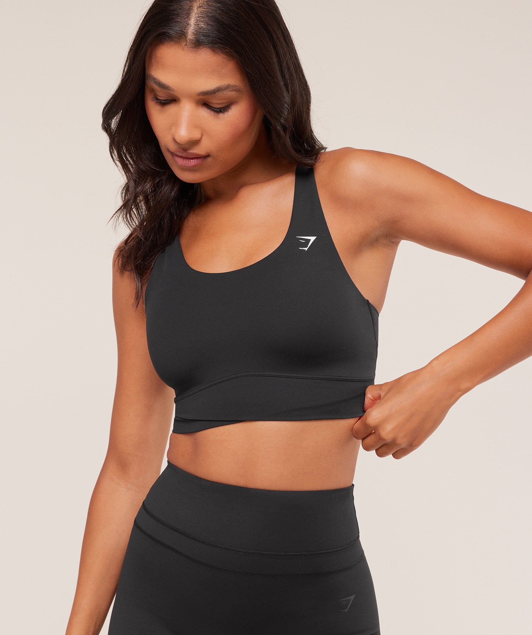 Women's Gymshark Cross Over Sports Bra Black