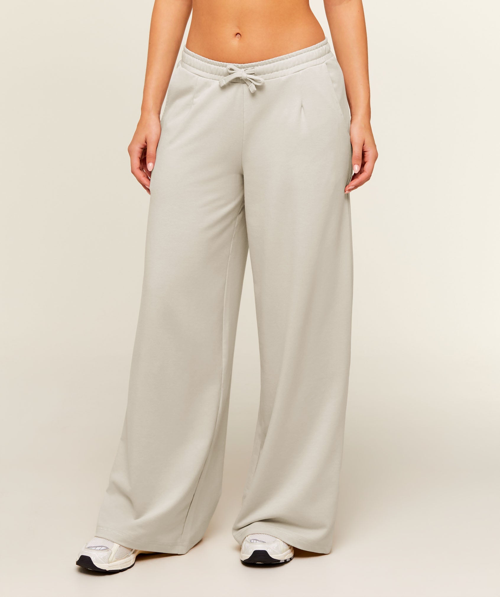 Women's Gymshark Lightweight Wide Leg Pants Regular Pebble Grey