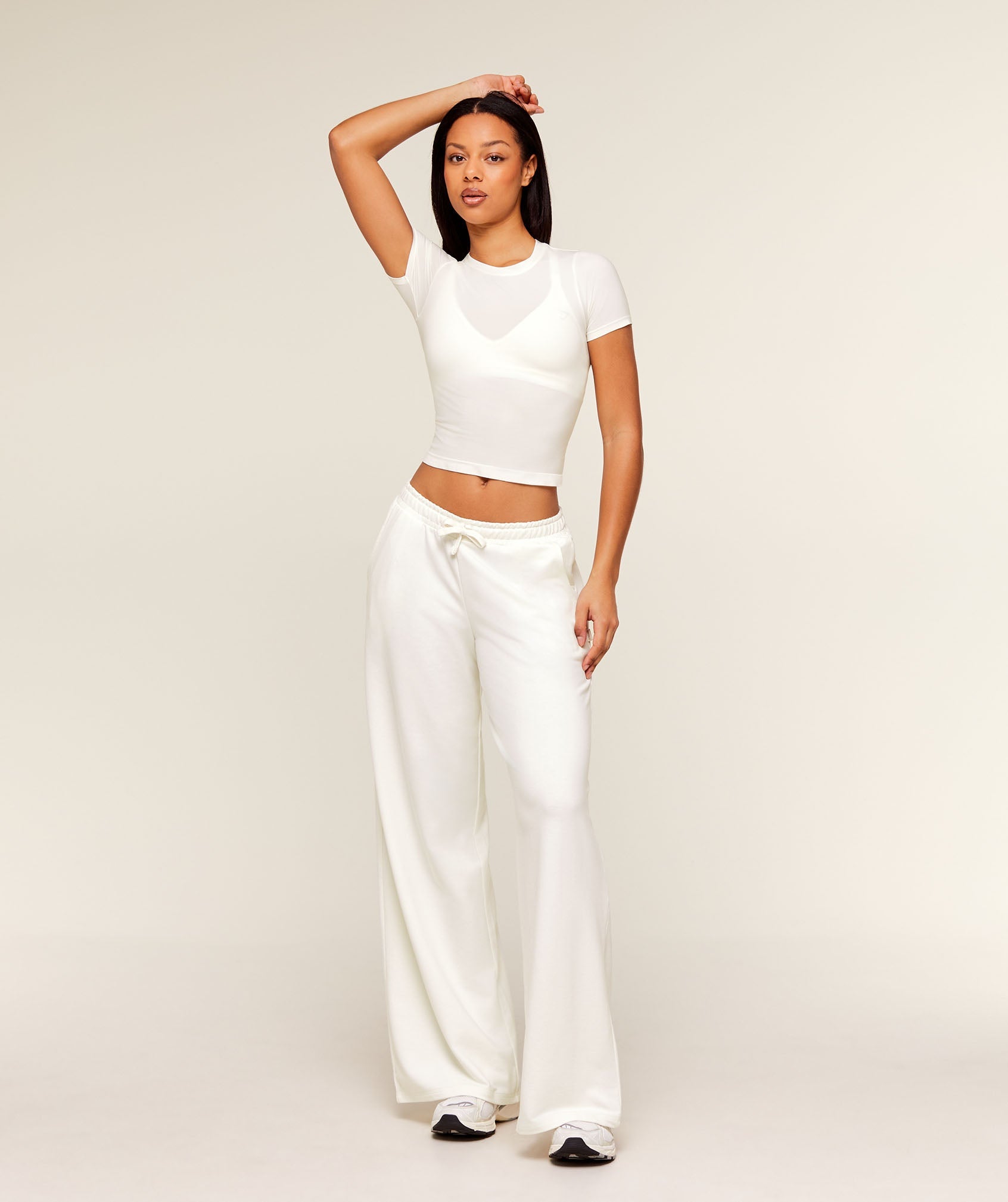 Women's Gymshark Lightweight Wide Leg Pant Tall Soft White