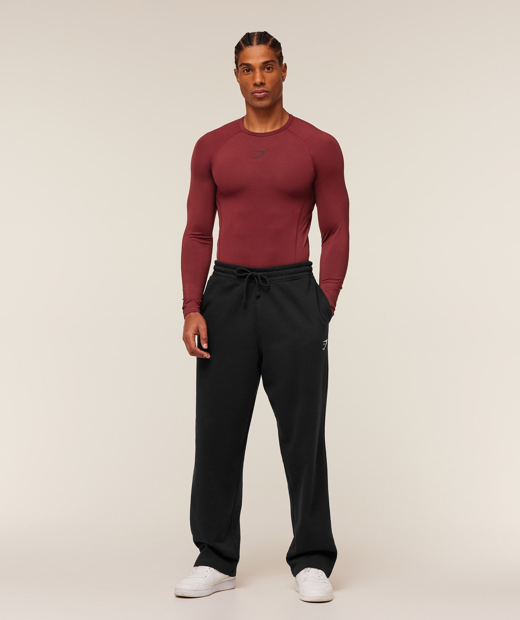 Gymshark Element Baselayer Long Sleeve T-Shirt Sets Red