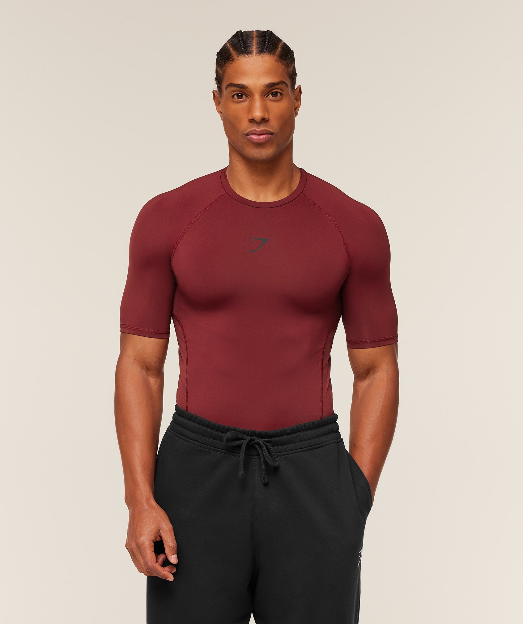 Gymshark Element Baselayer T-Shirt Sets Red