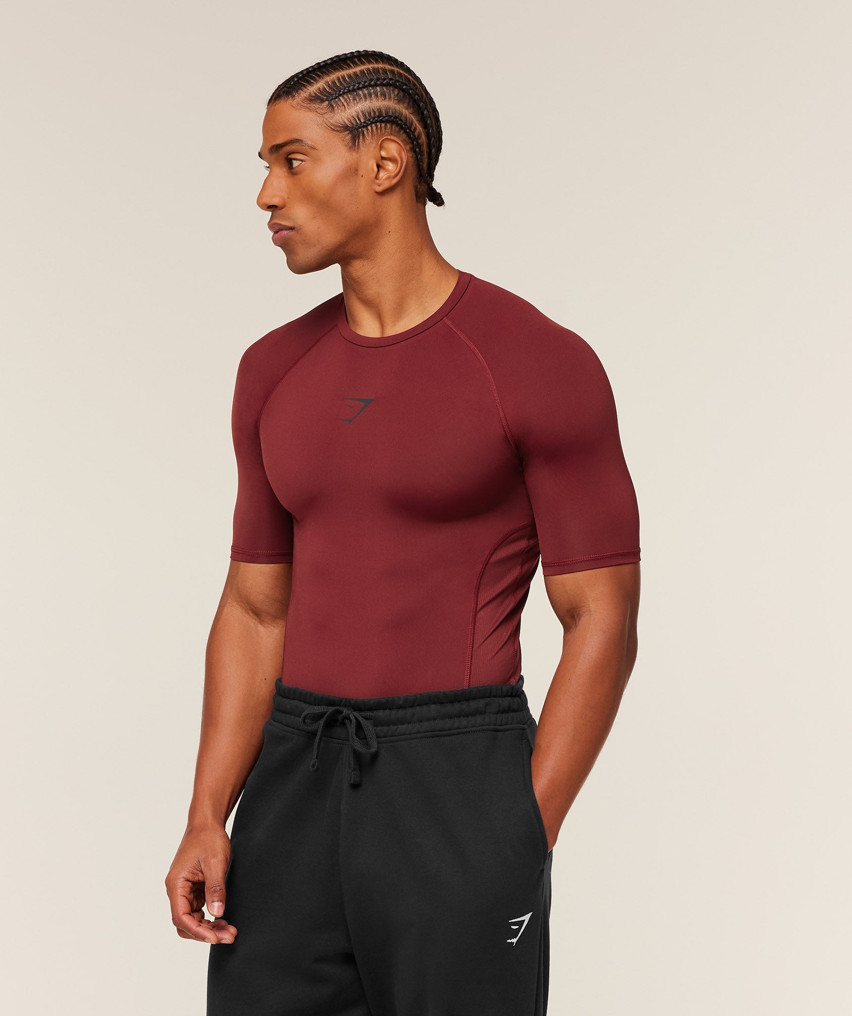 Gymshark Element Baselayer T-Shirt Sets Red