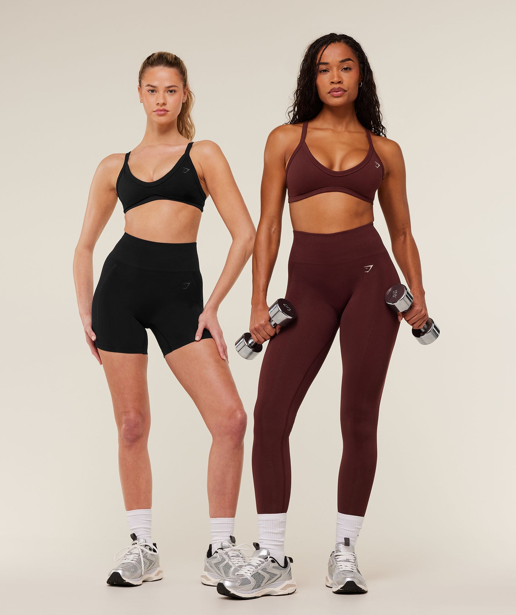 Women's Gymshark Energise Seamless Leggings Rich Maroon