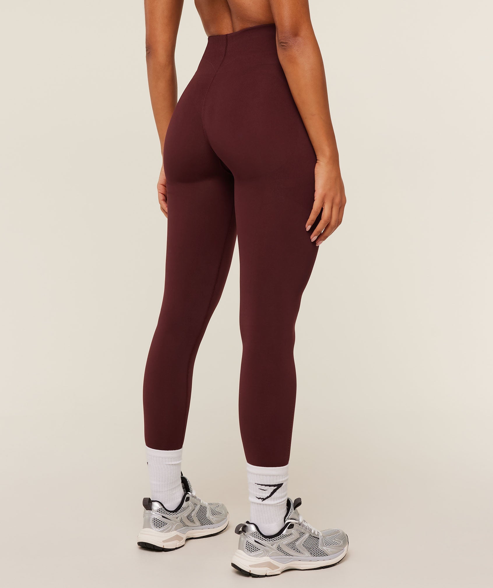 Women's Gymshark Energise Seamless Leggings Rich Maroon