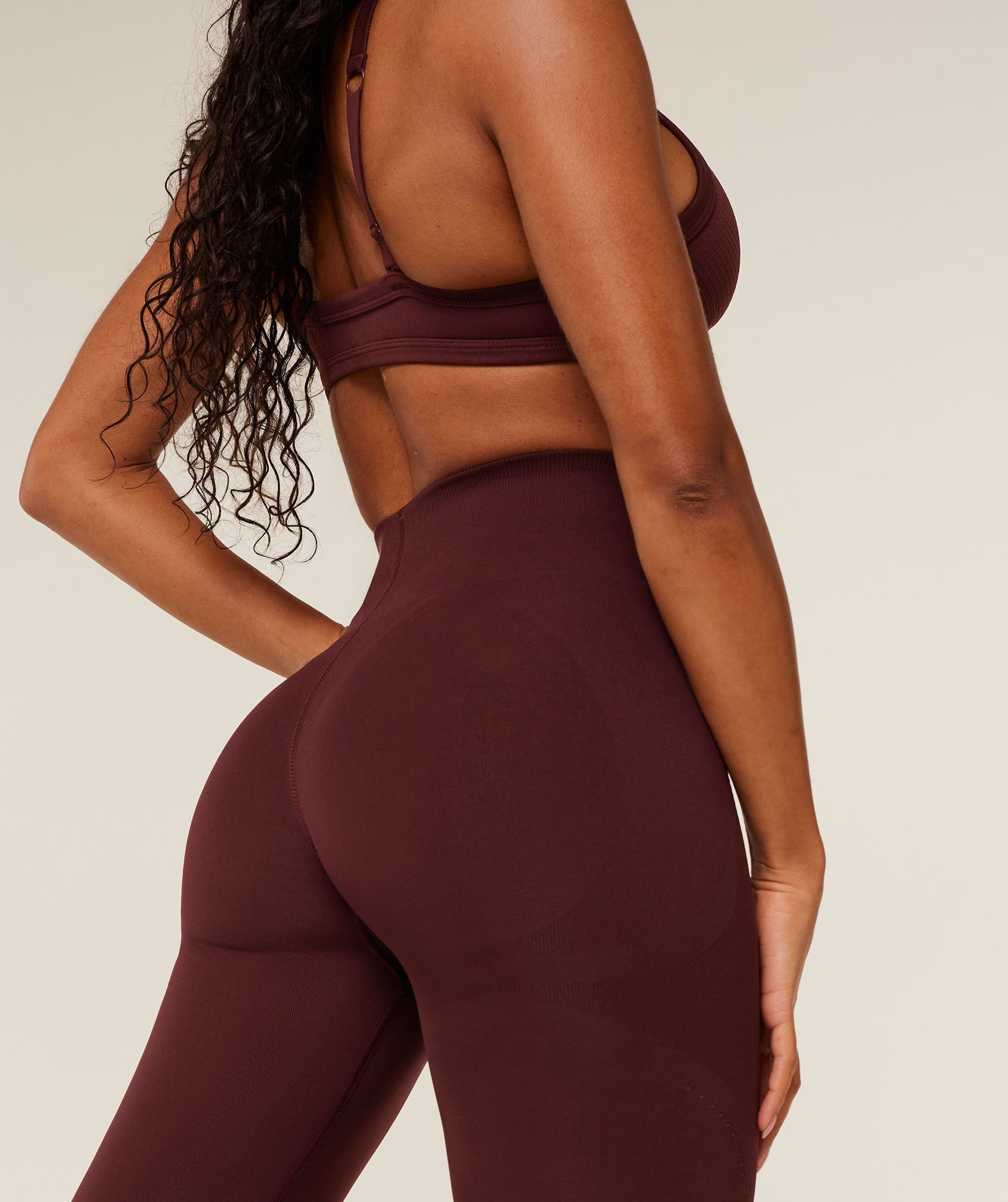 Women's Gymshark Energise Seamless Leggings Rich Maroon