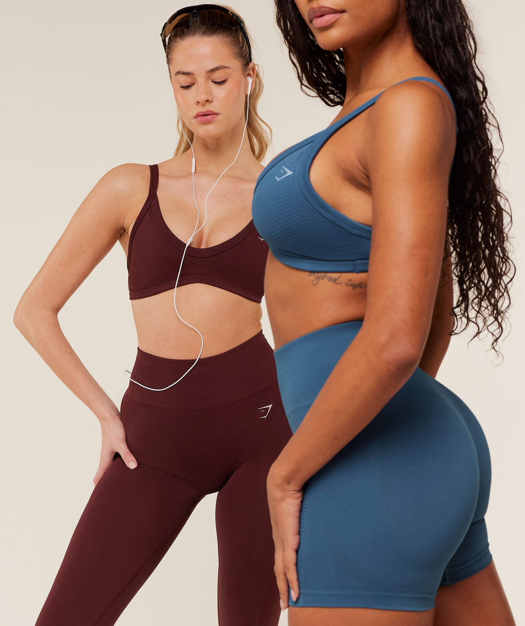 Women's Gymshark Energise Seamless Shorts Compound Blue