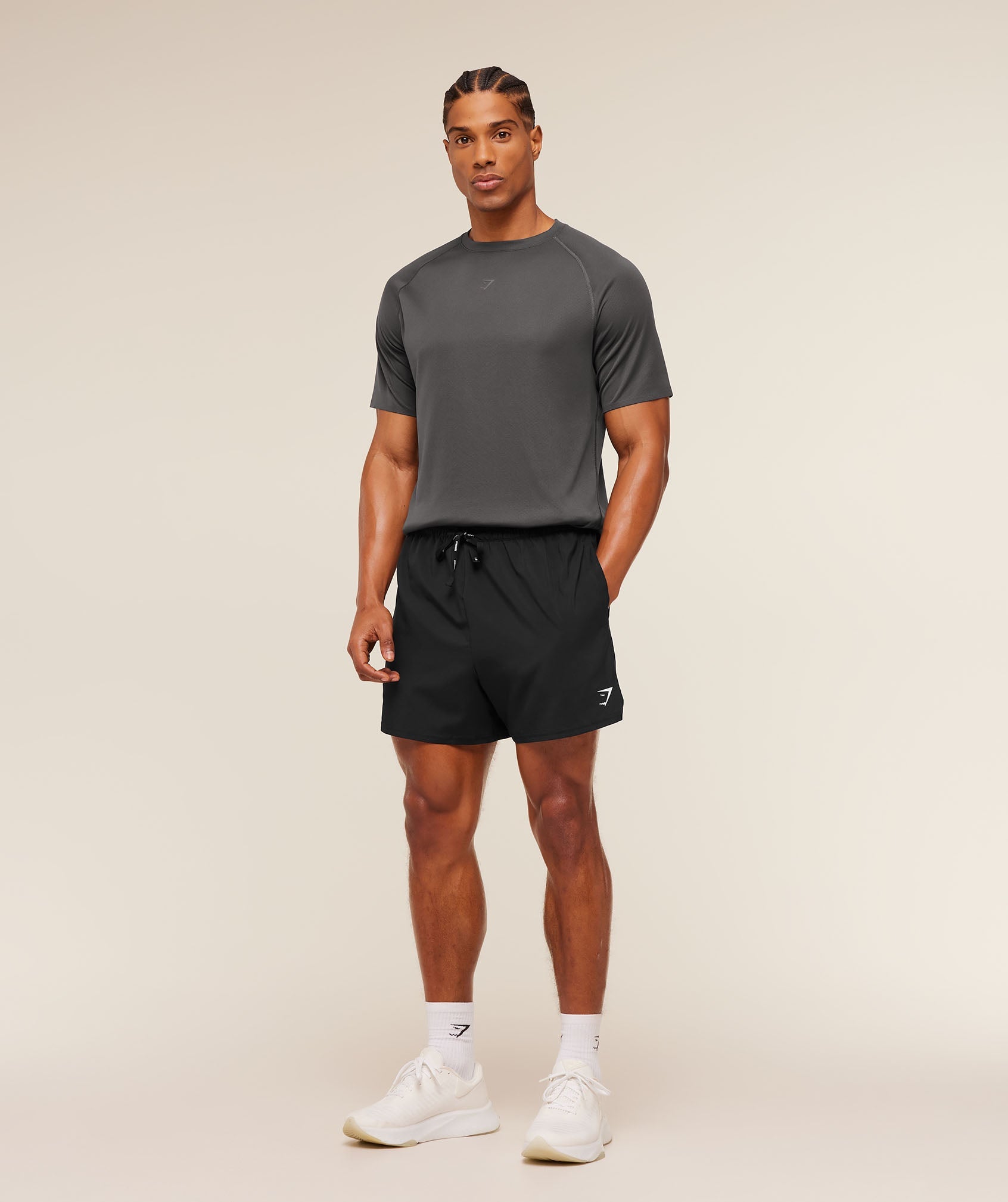Gymshark Hybrid Engineered Jacquard T-Shirt Grey