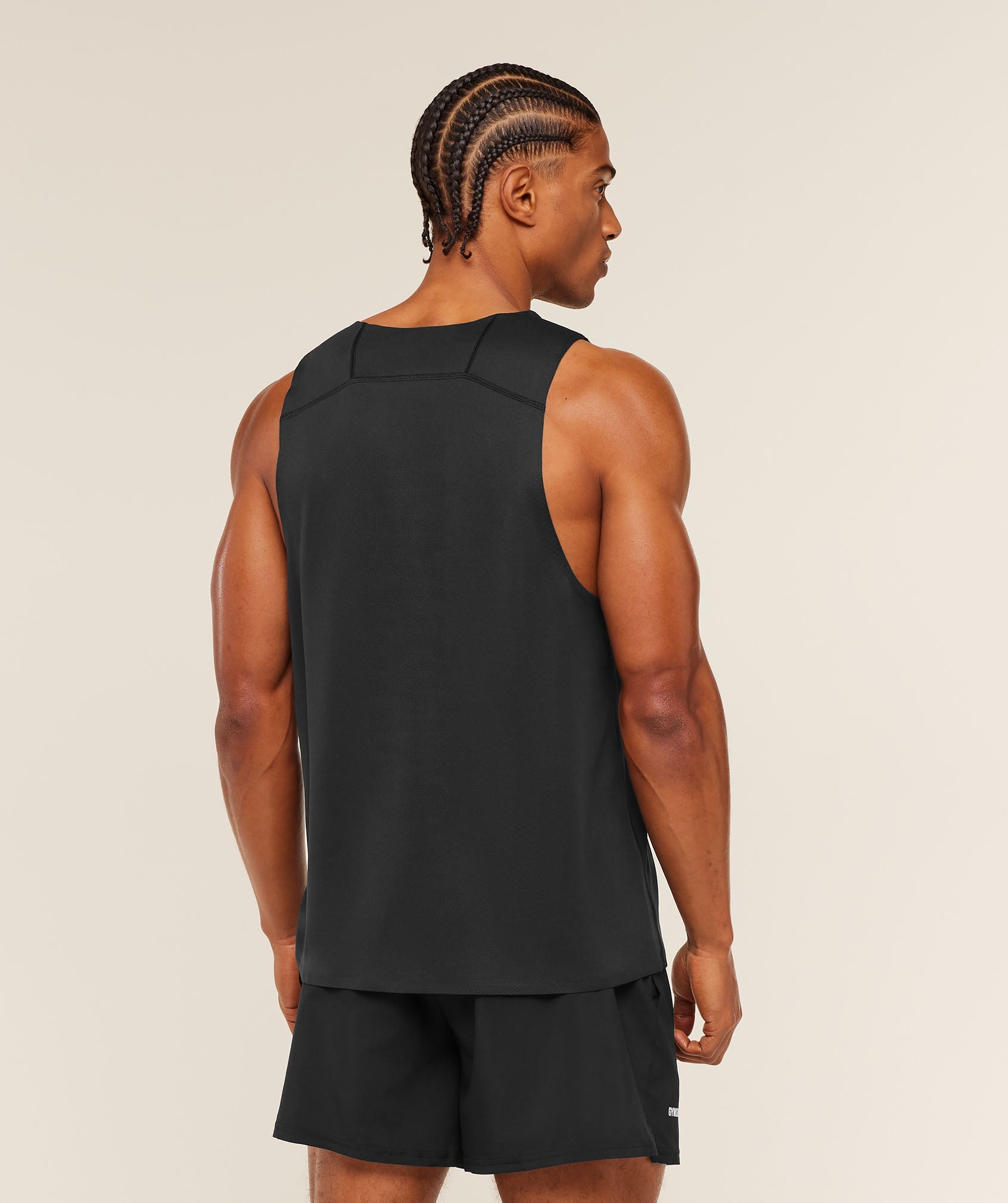 Gymshark Hybrid Engineered Jacquard Tank Black