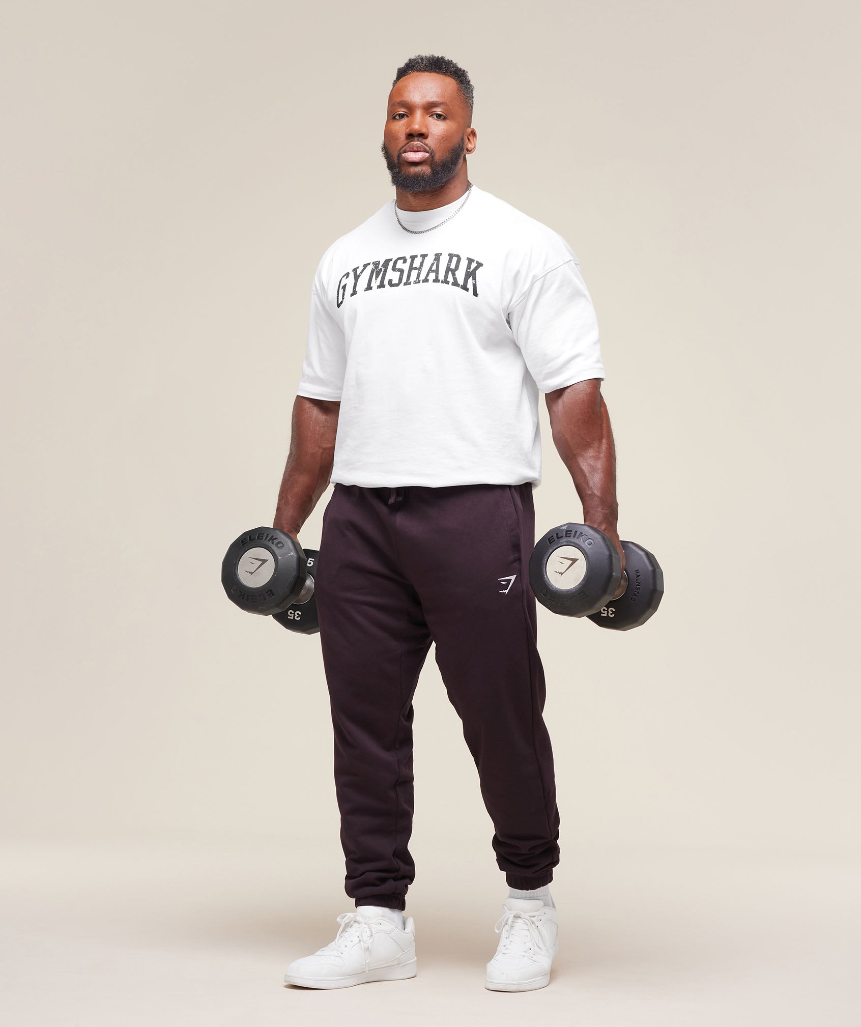 Gymshark Essential Oversized Joggers Plum Brown