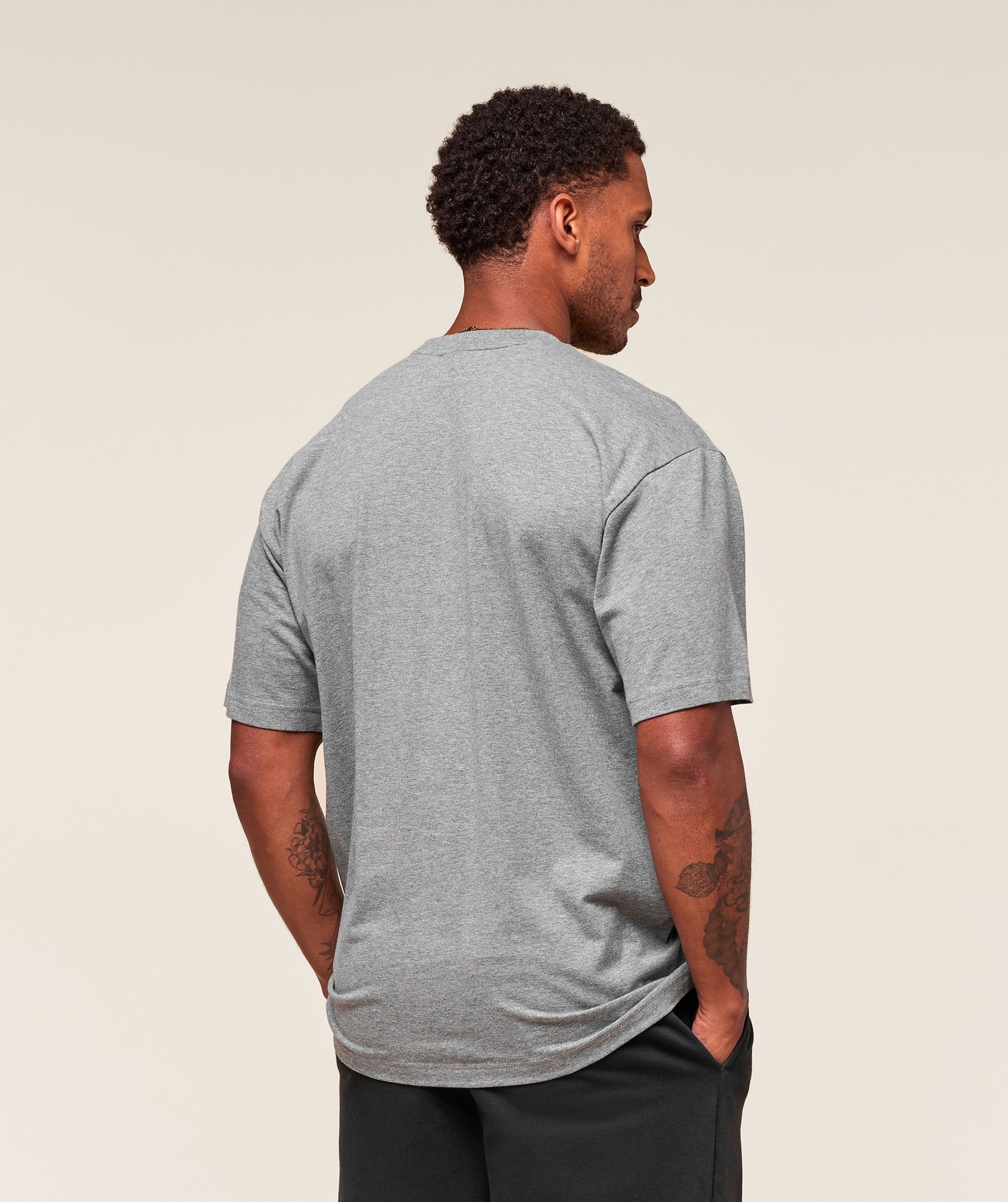 Gymshark Essential Oversized T-Shirt Charcoal Grey Marl