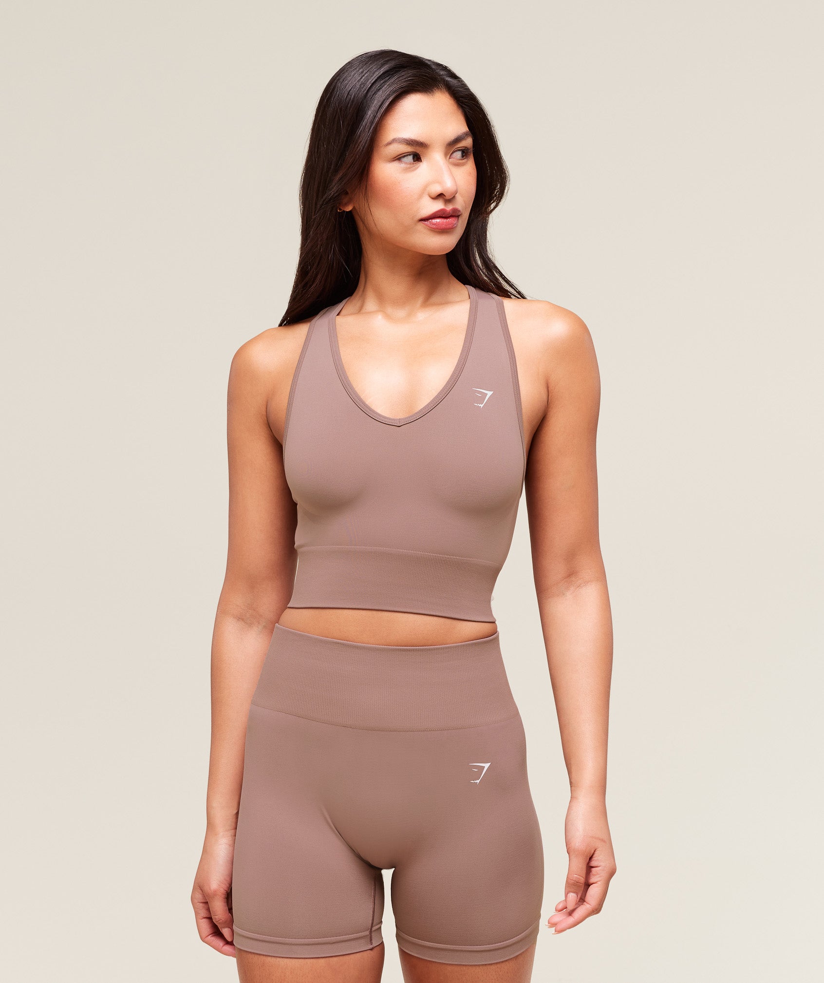 Women's Gymshark Everyday Seamless Crop Tank Chestnut Pink L
