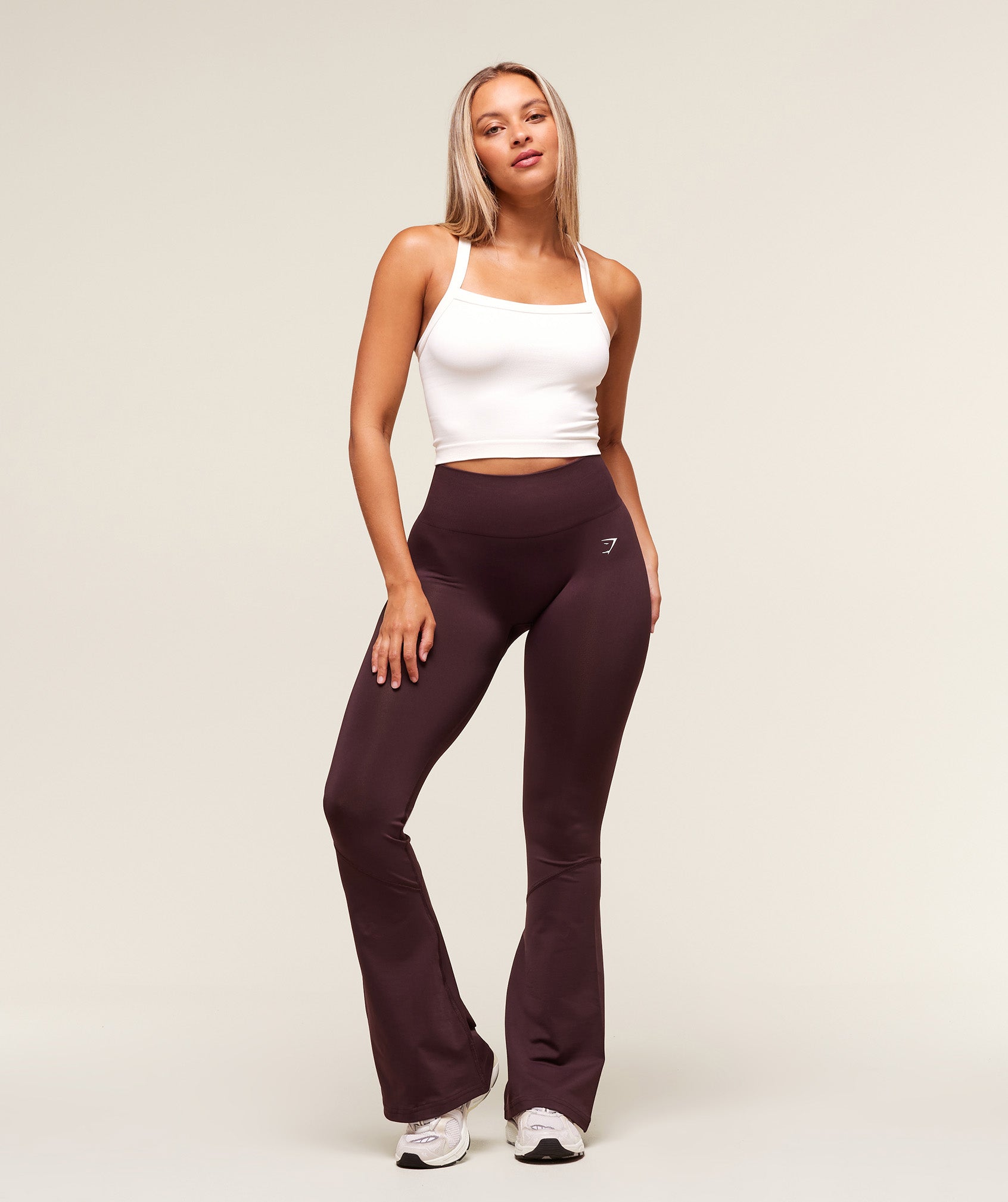 Women's Gymshark Everyday Seamless Flared Leggings Cherry Purple