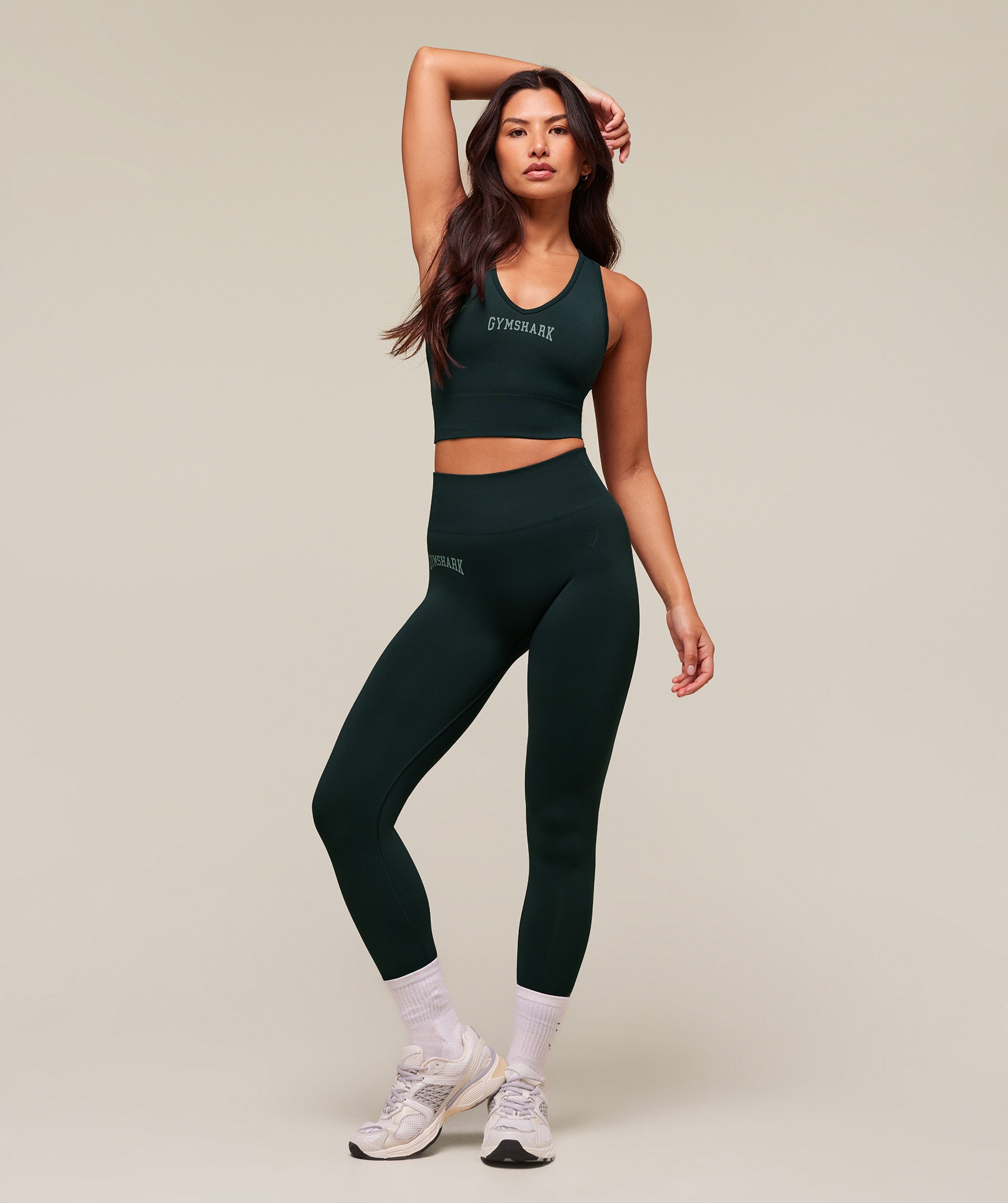 Women's Gymshark Everyday Seamless Graphic Leggings Darkest Teal