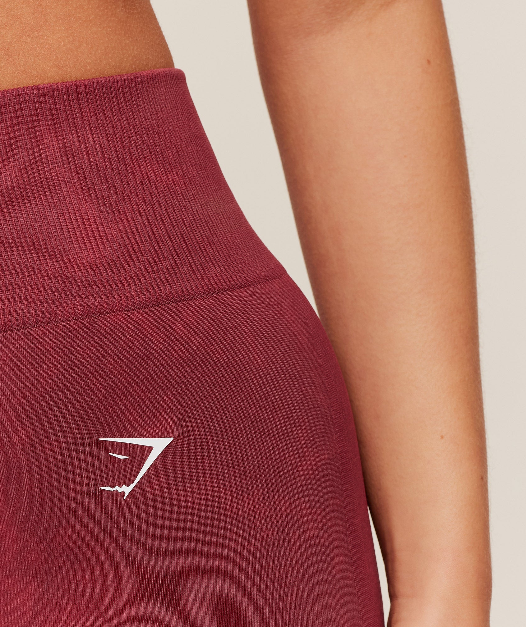 Women's Gymshark Everyday Seamless Washed Shorts 2.0 Red Wash