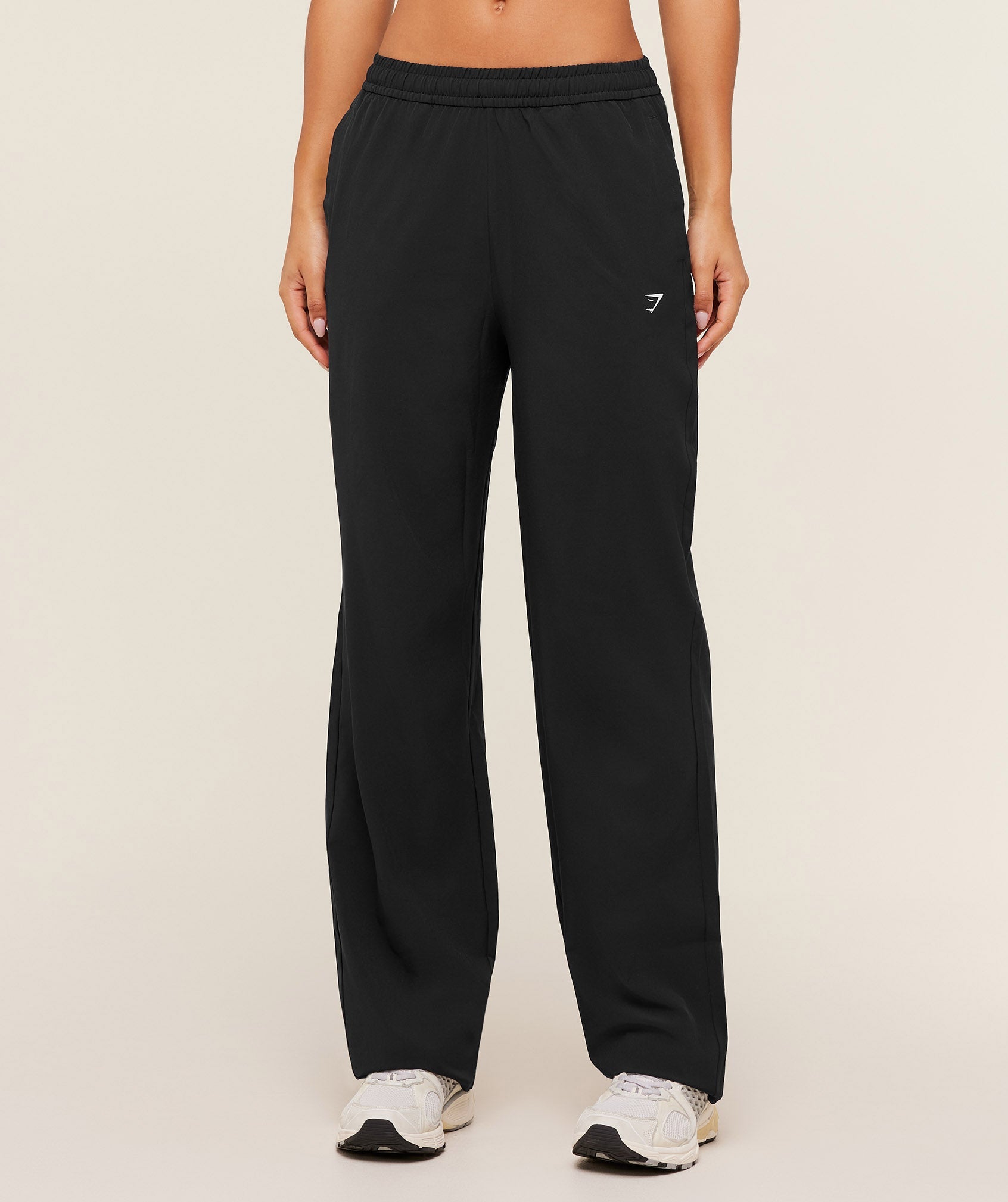Women's Gymshark Training Everyday Woven Straight Leg Tall Pants Gs Black