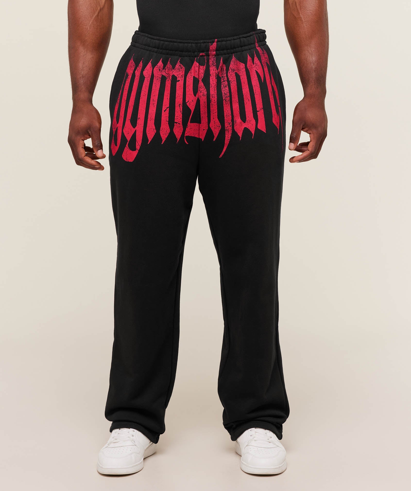 Gymshark Fade Graphic Straight Leg Jogger Gs Black