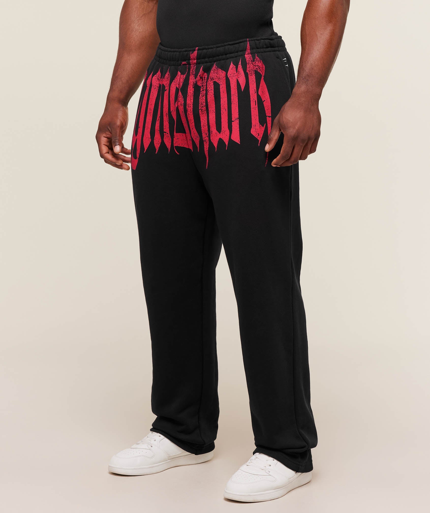 Gymshark Fade Graphic Straight Leg Jogger Gs Black
