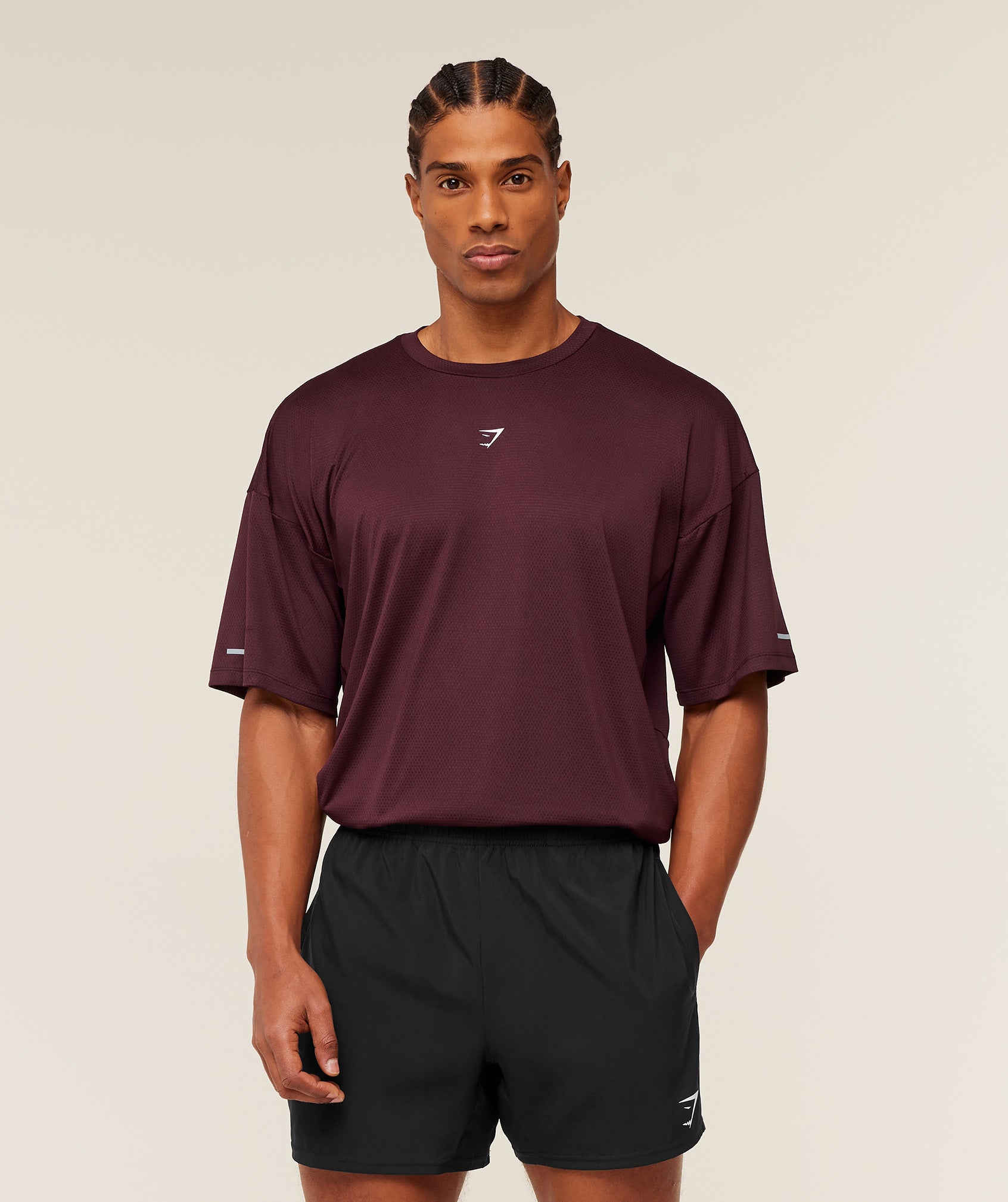 Gymshark Find Your Speed T-Shirt Rich Maroon