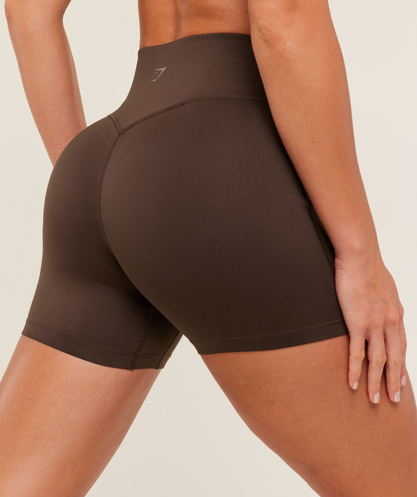 Women's Gymshark Flow Bodyfit Short Archive Brown