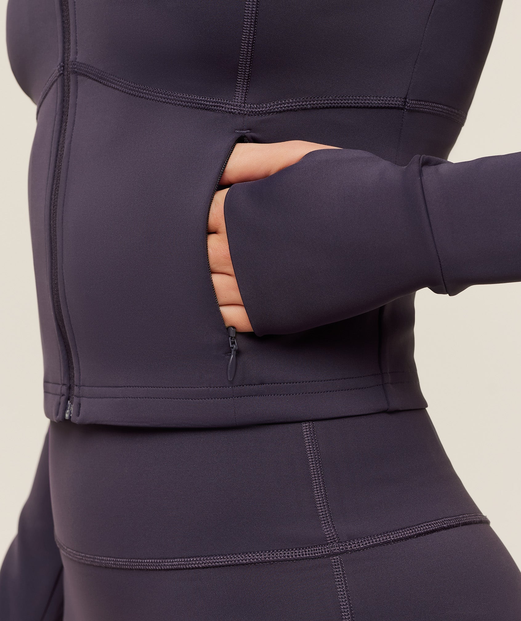 Women's Gymshark Flow Zip Up Jacket Midnight Purple