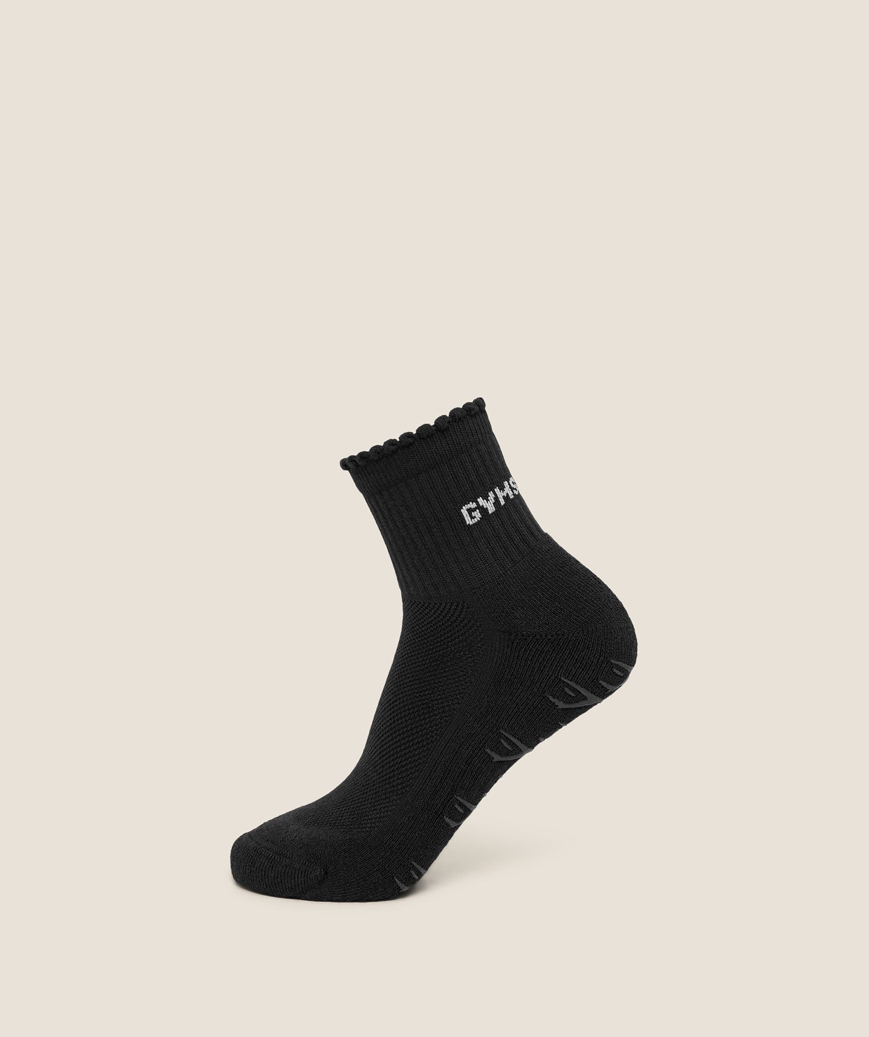 Women's Gymshark Frill Pilates Midi Sock Gs Black