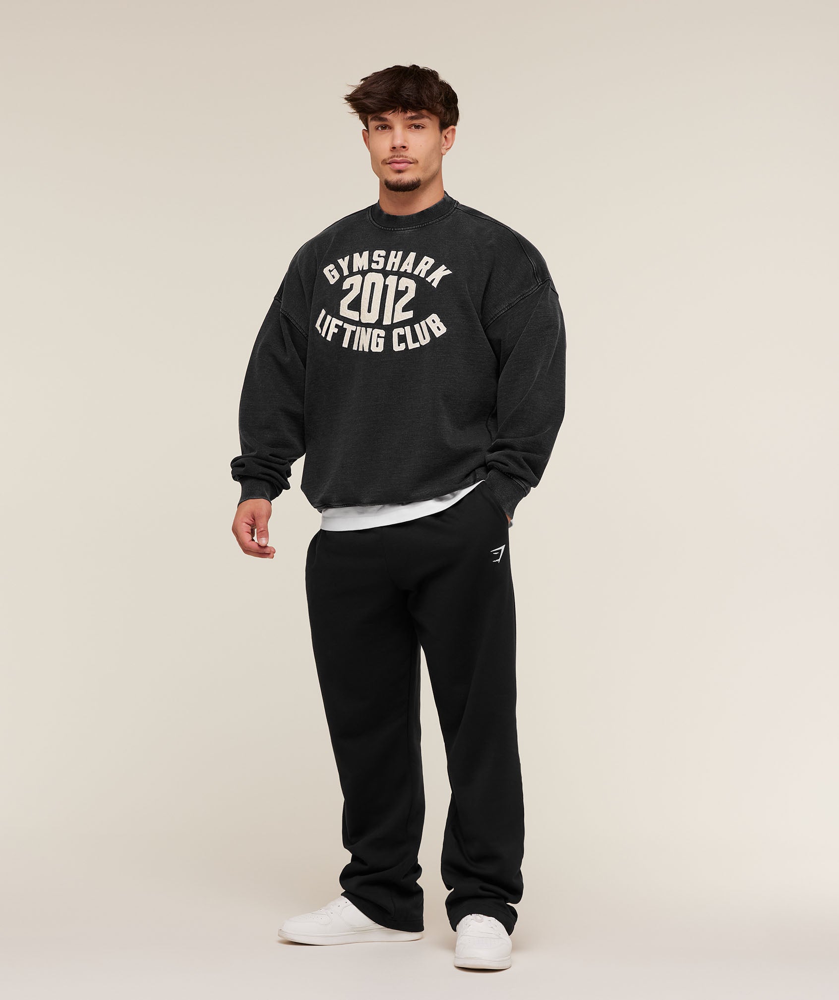Gymshark 2012 Lifting Club Crew Black