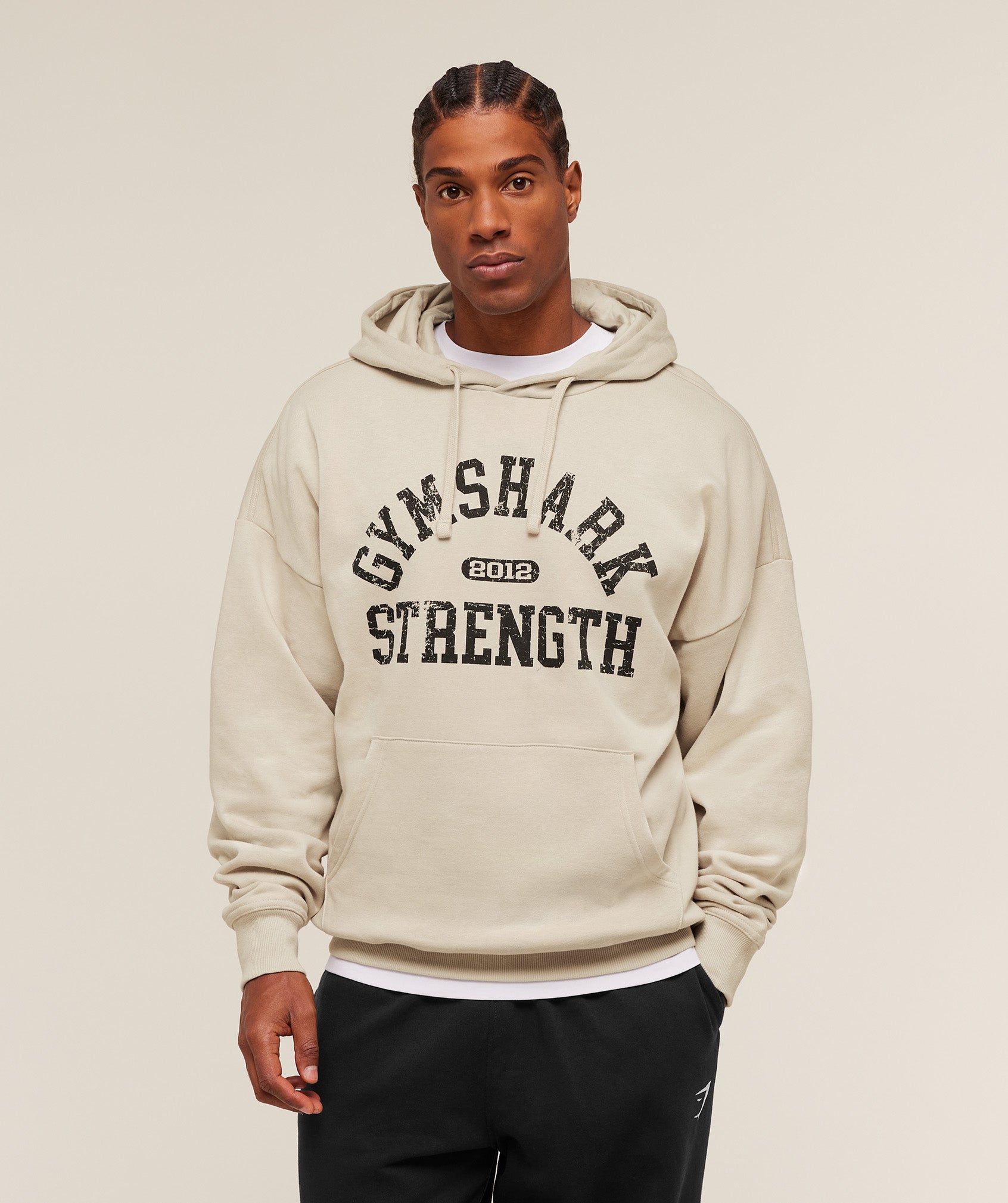 Gymshark 2012 Strength Hoodie Pebble Grey
