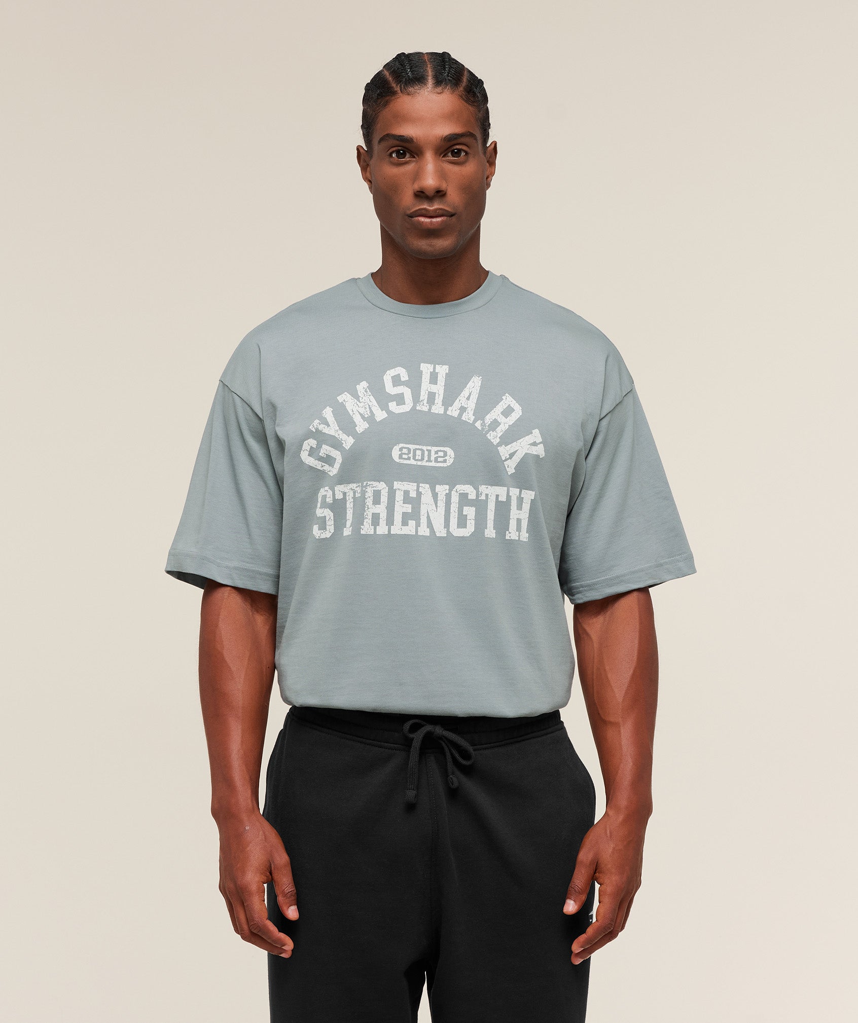 Gymshark 2012 Strength T-Shirt Denim Grey