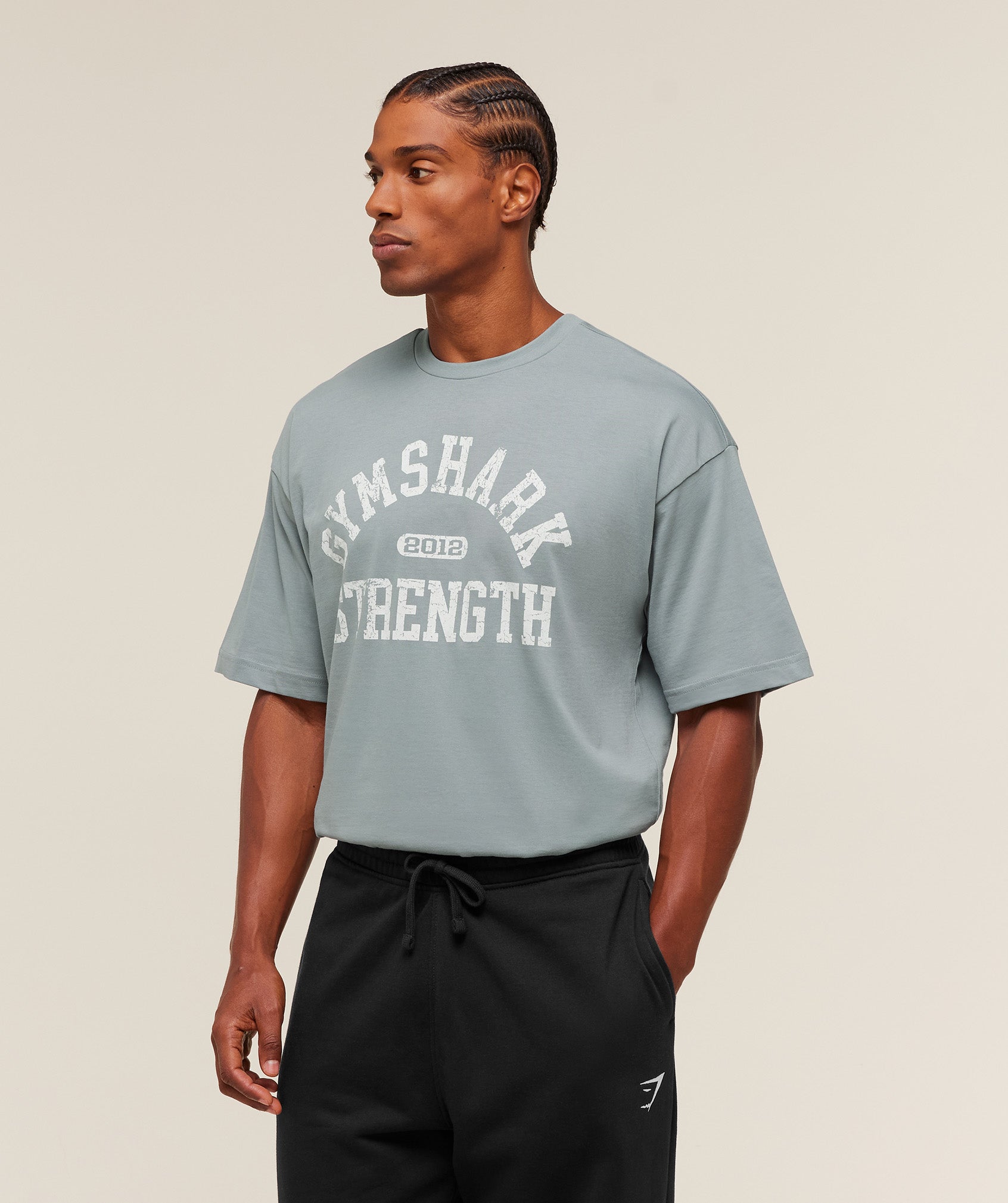 Gymshark 2012 Strength T-Shirt Denim Grey