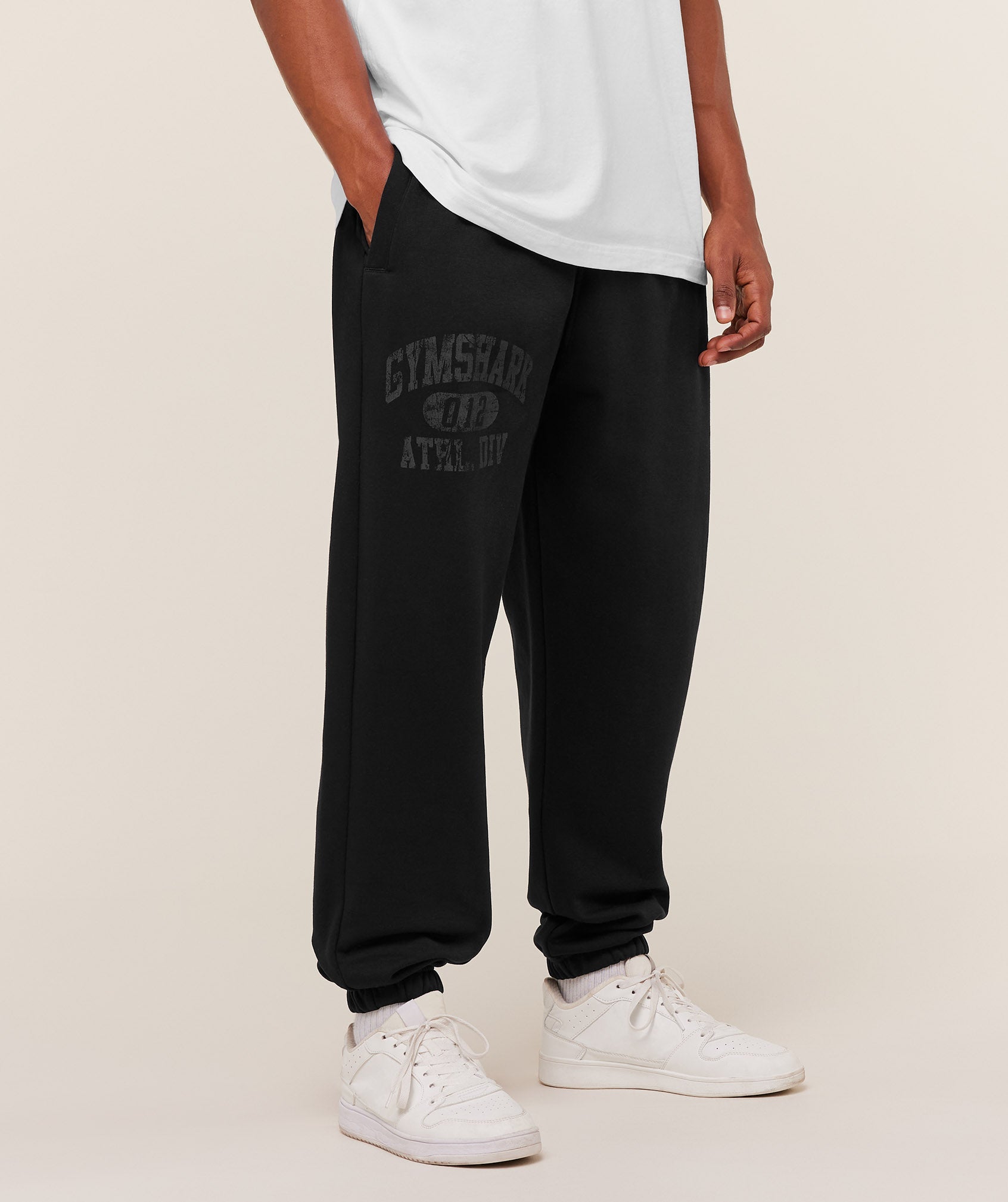 Gymshark Athletic Division Graphic Joggers Gs Black