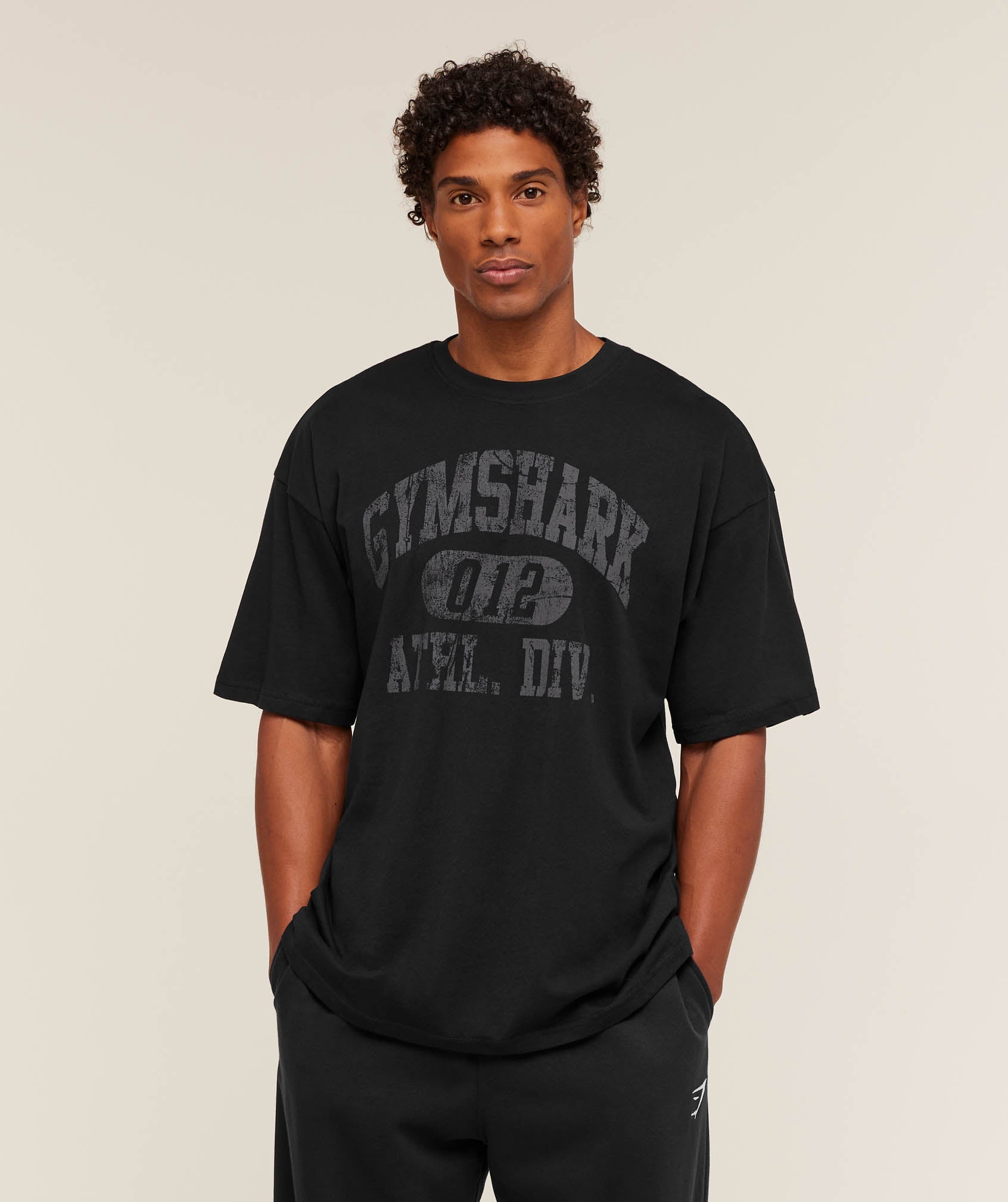 Gymshark Athletic Division Graphic T-Shirt Gs Black