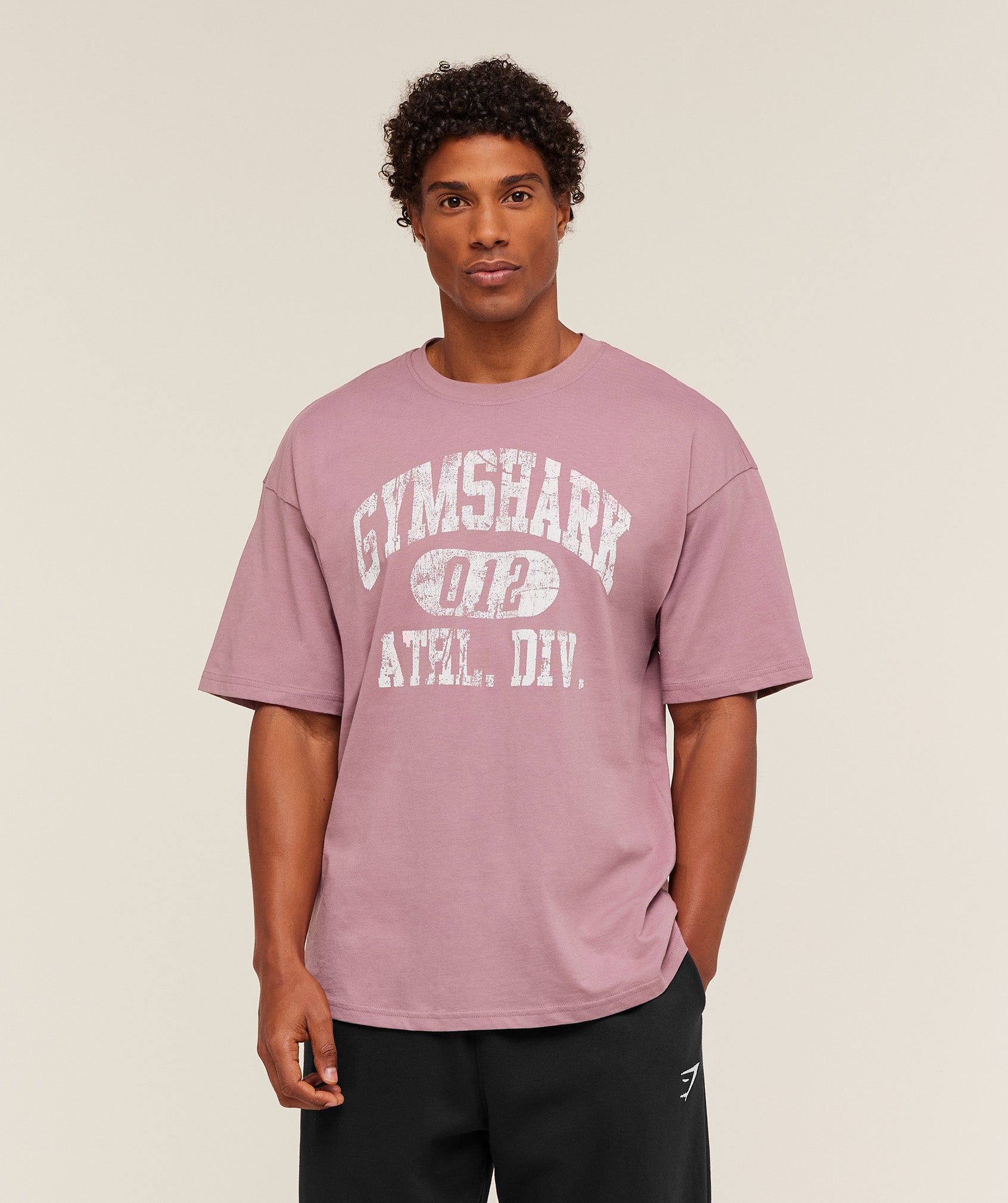 Gymshark Athletic Division Graphic T-Shirt Calm Pink