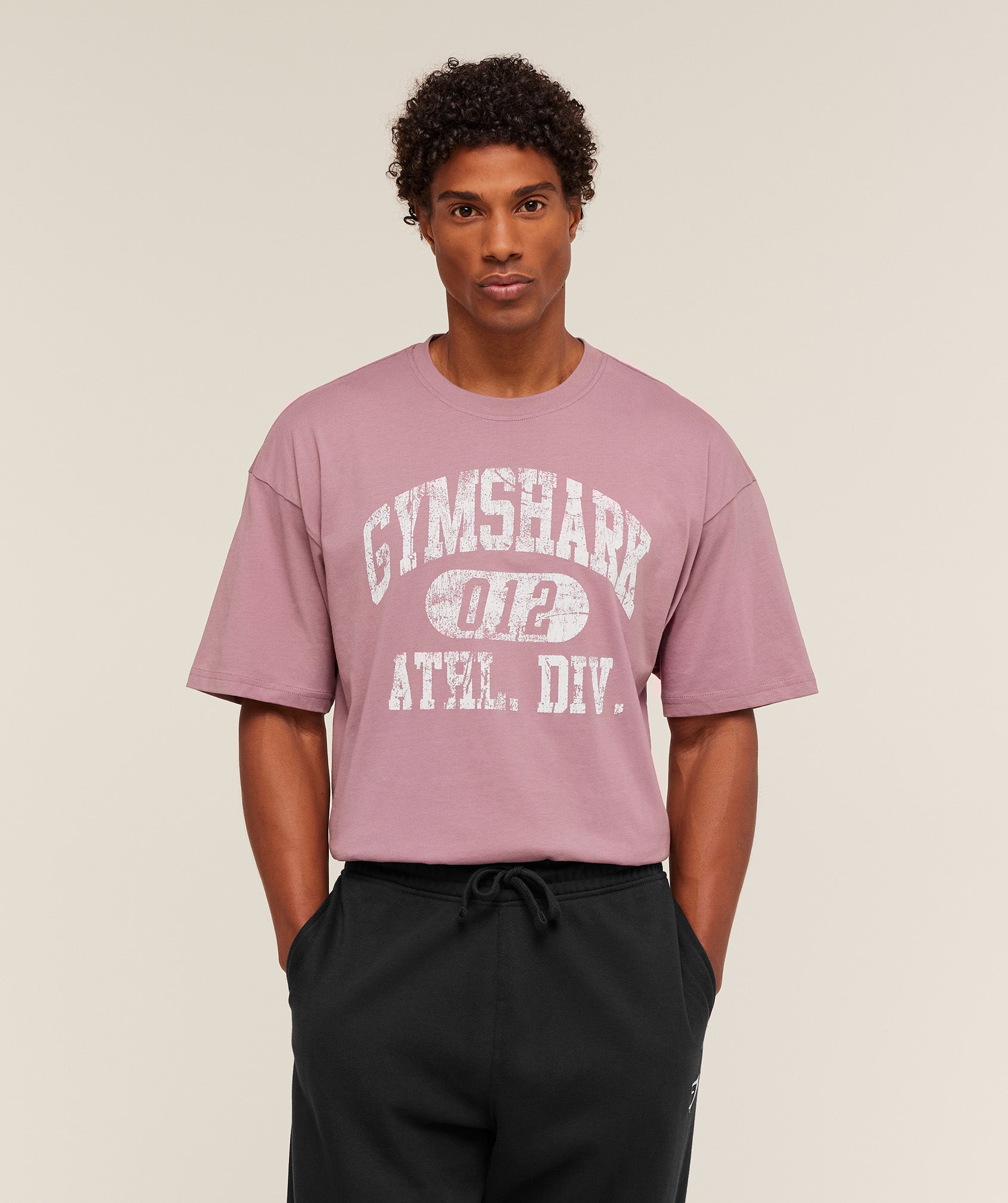 Gymshark Athletic Division Graphic T-Shirt Calm Pink