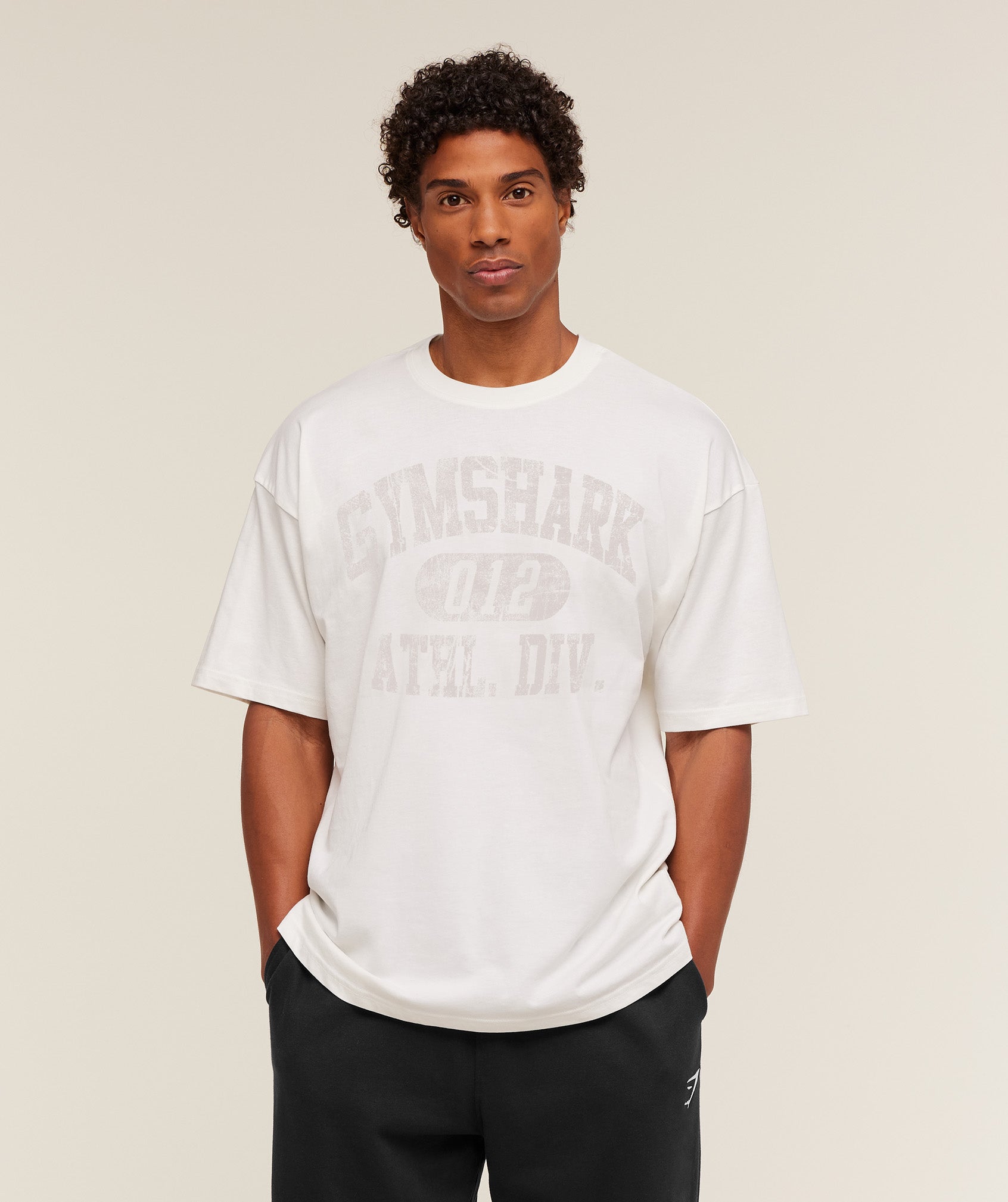 Gymshark Athletic Division Graphic T-Shirt Gs Soft White