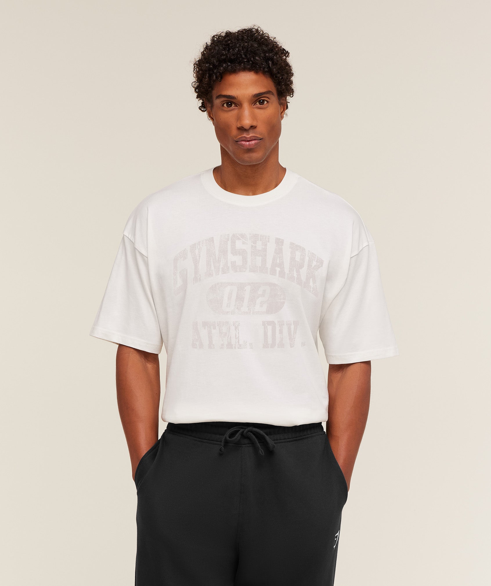 Gymshark Athletic Division Graphic T-Shirt Gs Soft White