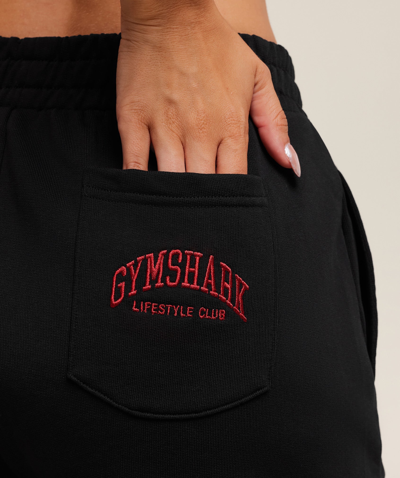 Women's Gymshark Collegiate Graphic Short Black