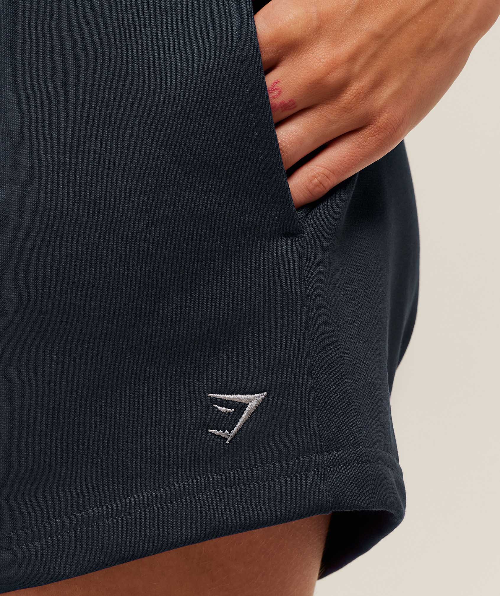 Women's Gymshark Collegiate Graphic Short Heavy Blue