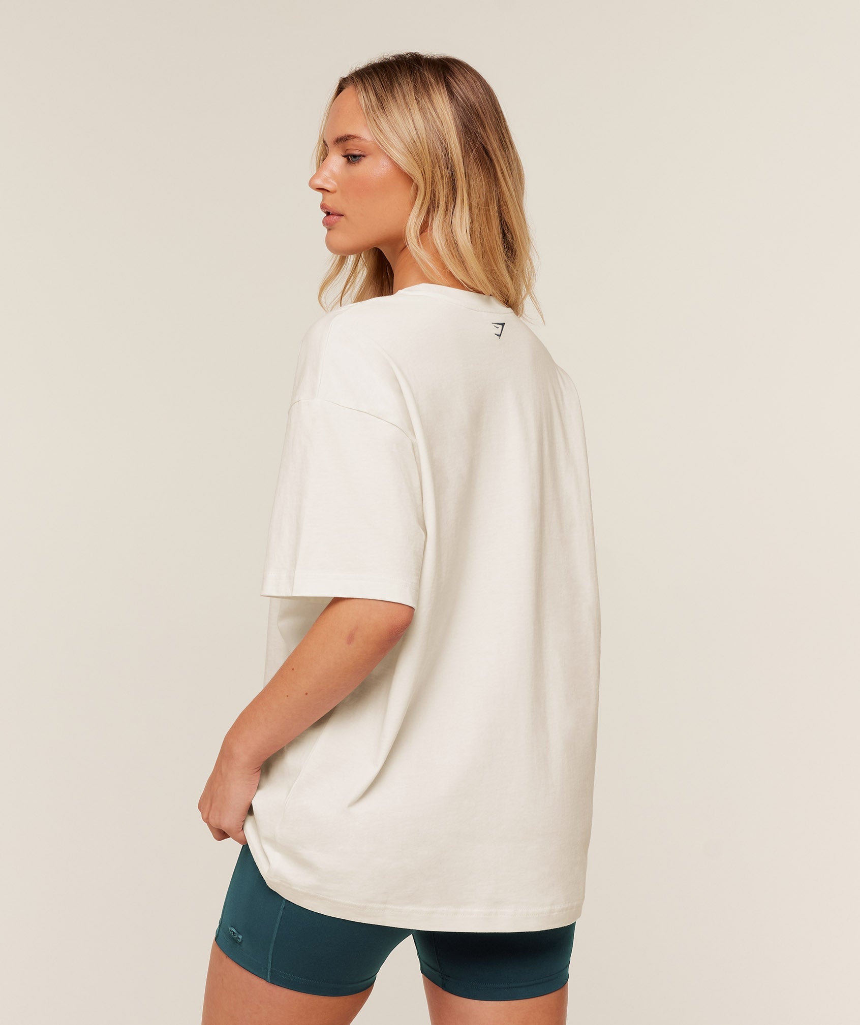 Women's Gymshark Collegiate Graphic T-Shirt Gs Soft White