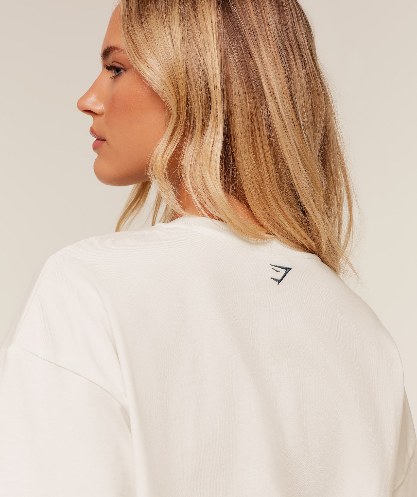 Women's Gymshark Collegiate Graphic T-Shirt Gs Soft White
