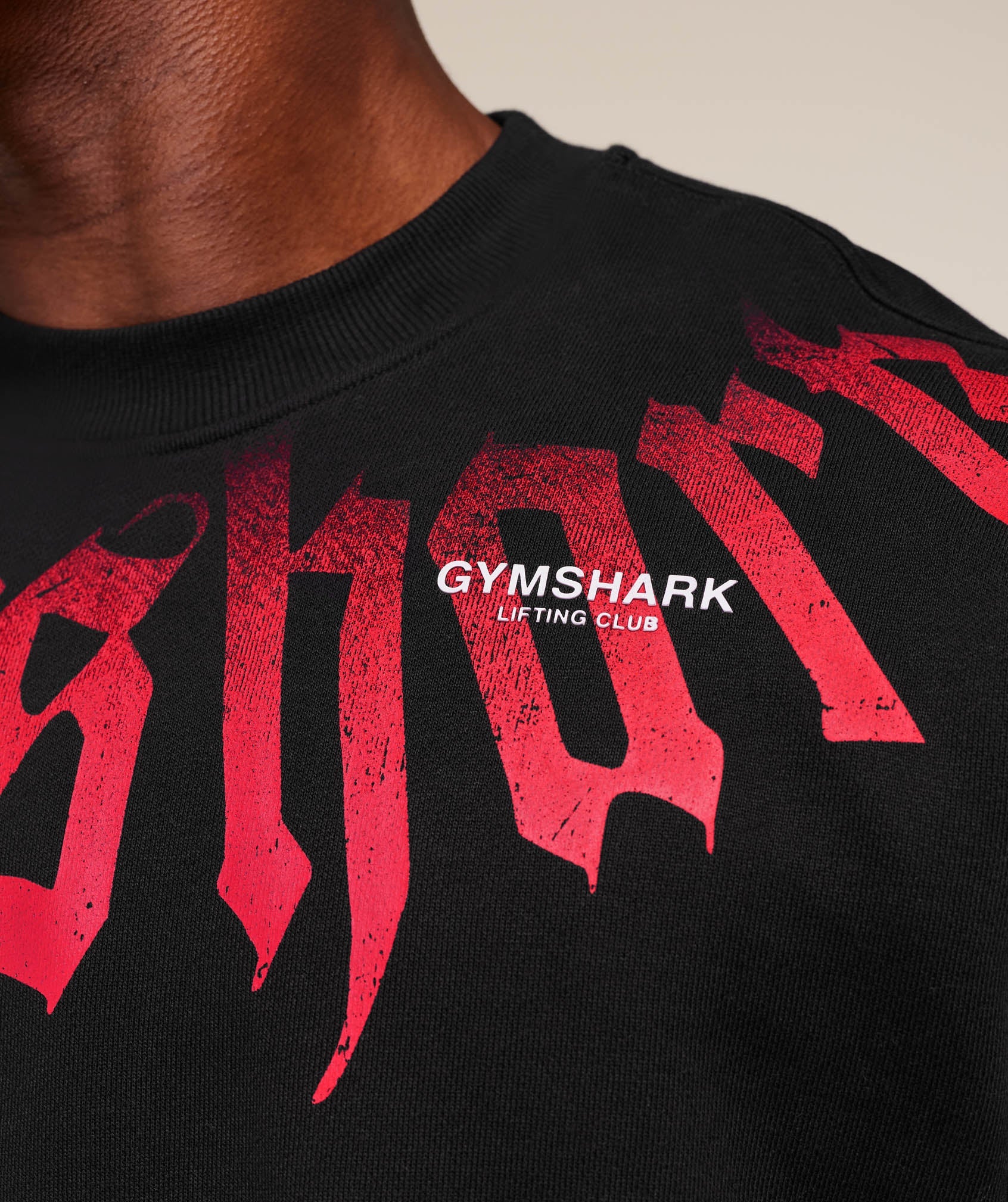 Gymshark Fade Graphic Crew Gs Black
