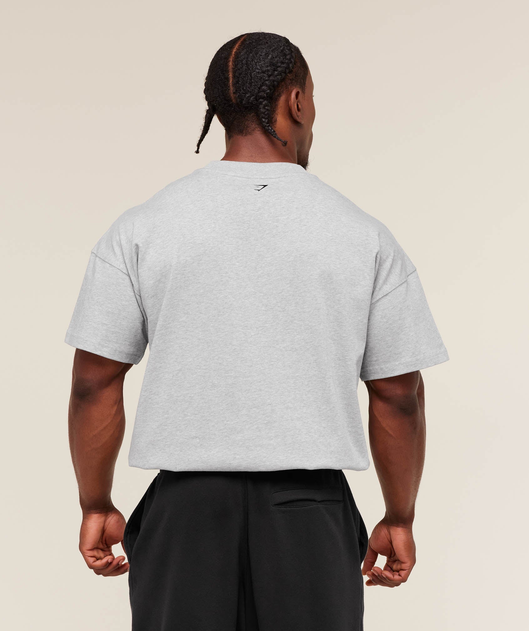Gymshark Fade Graphic T-Shirt Light Grey Core Marl