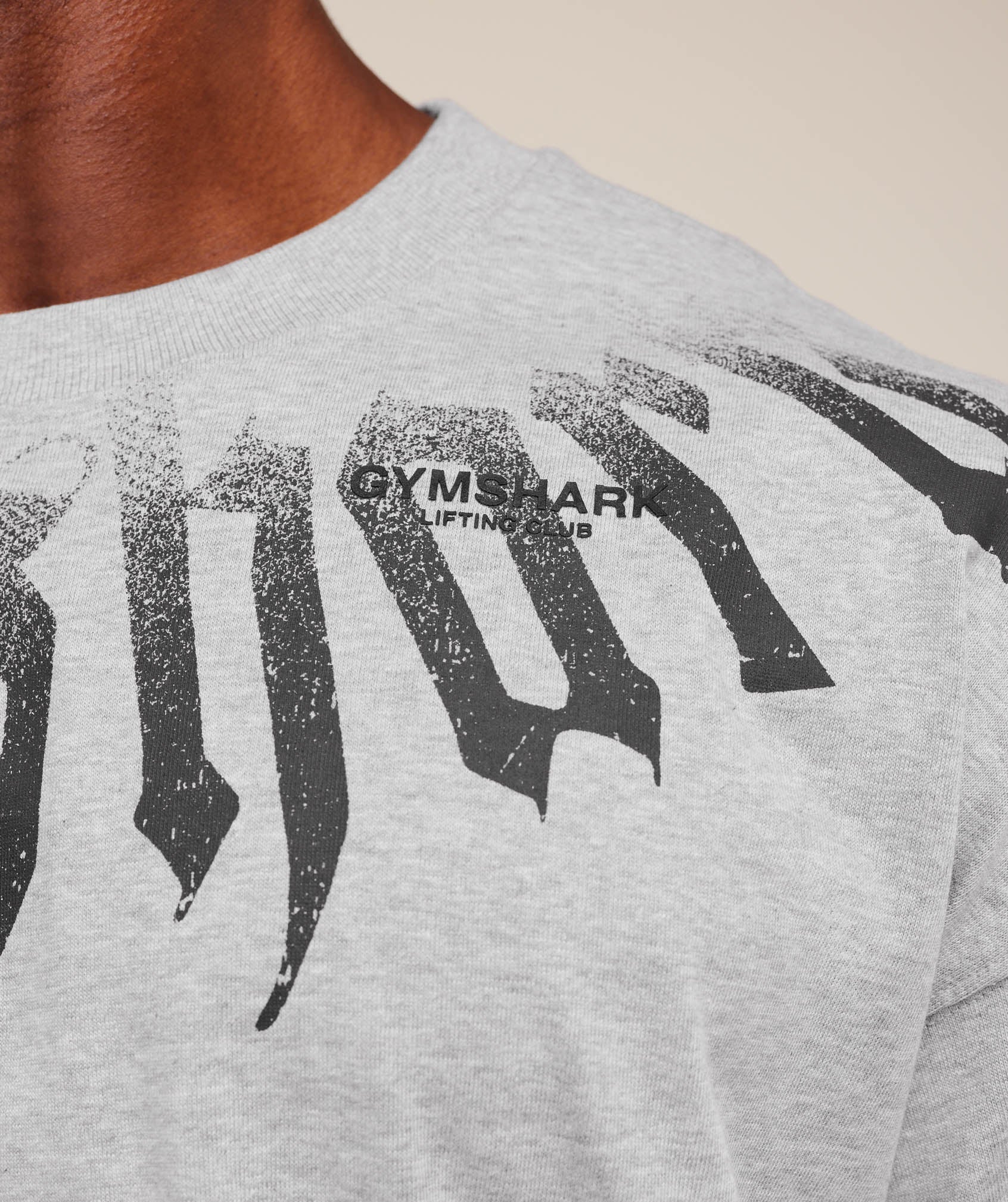 Gymshark Fade Graphic T-Shirt Light Grey Core Marl