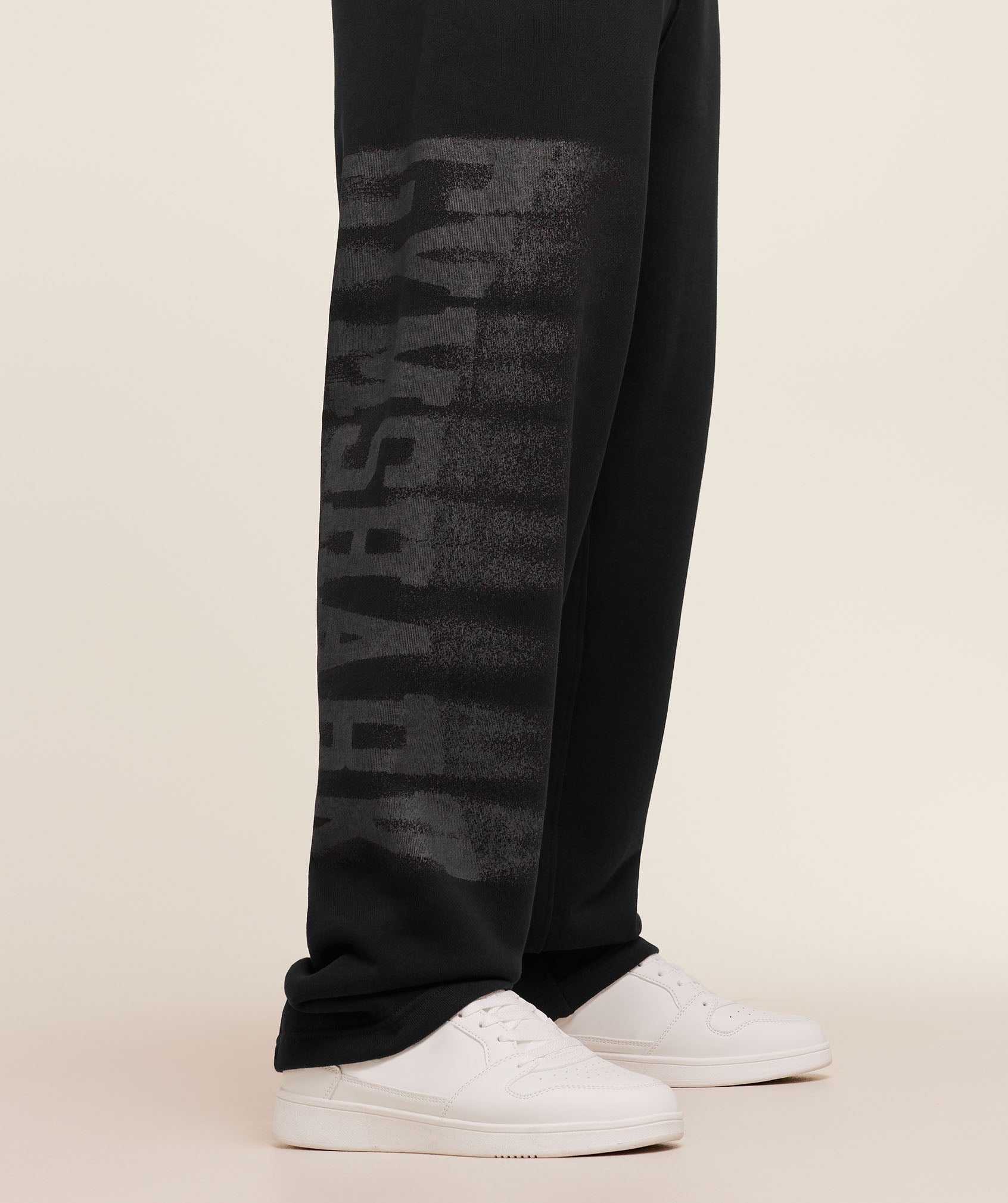 Gymshark Fade Graphic Straight Leg Pants Gs Black
