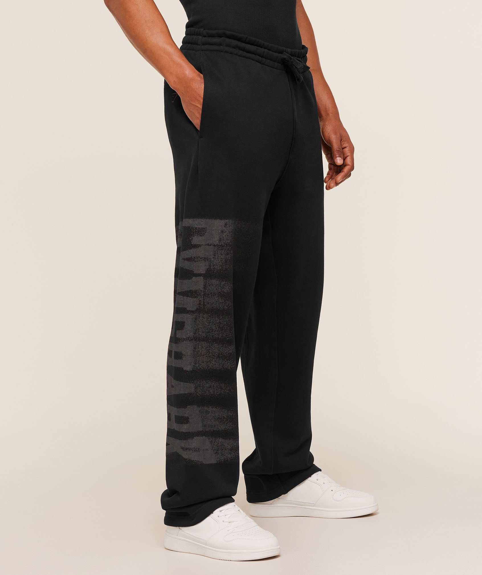 Gymshark Fade Graphic Straight Leg Pants Gs Black