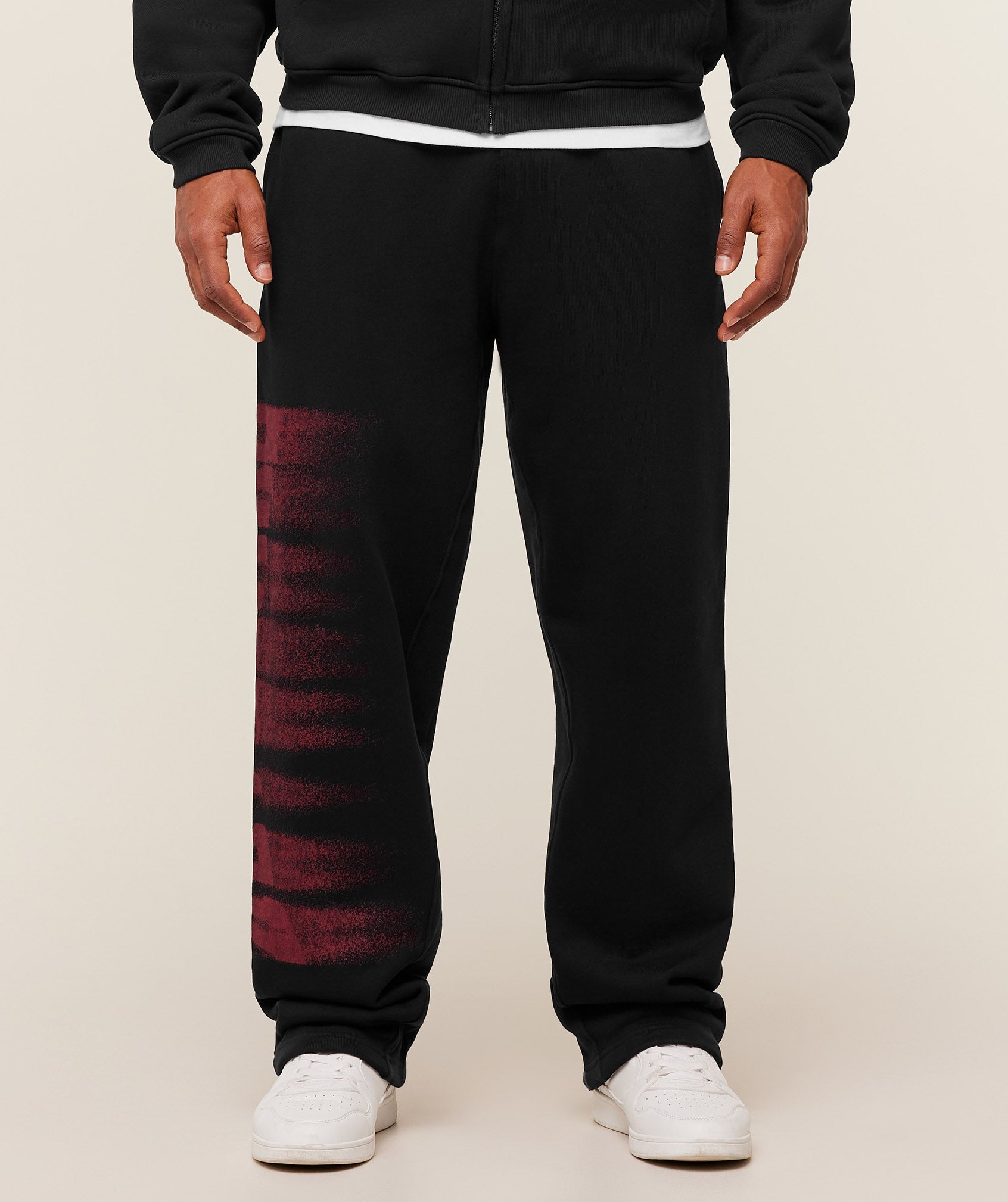 Gymshark Fade Graphic Straight Leg Pants Black