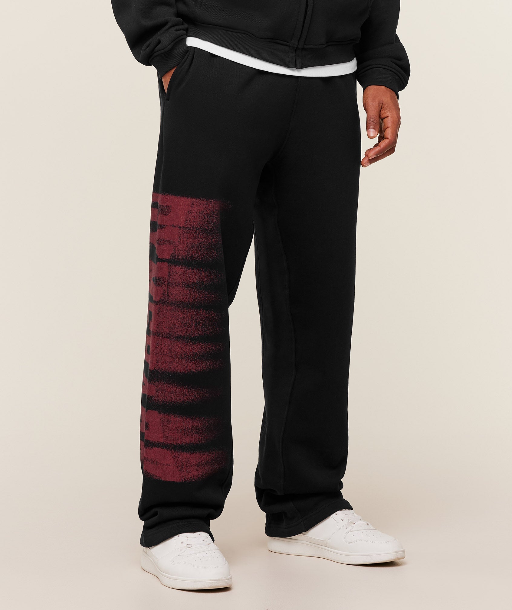 Gymshark Fade Graphic Straight Leg Pants Black