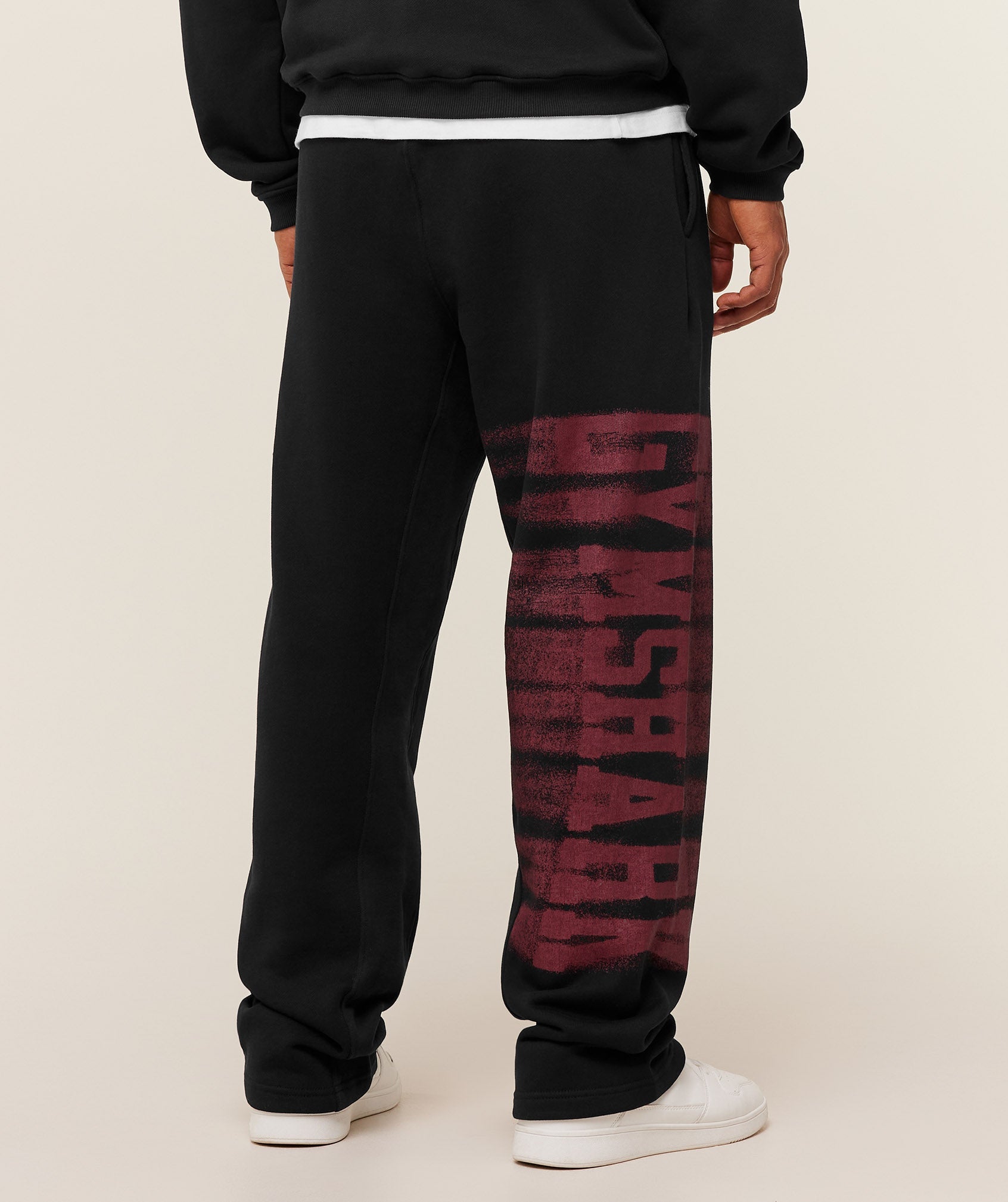 Gymshark Fade Graphic Straight Leg Pants Black