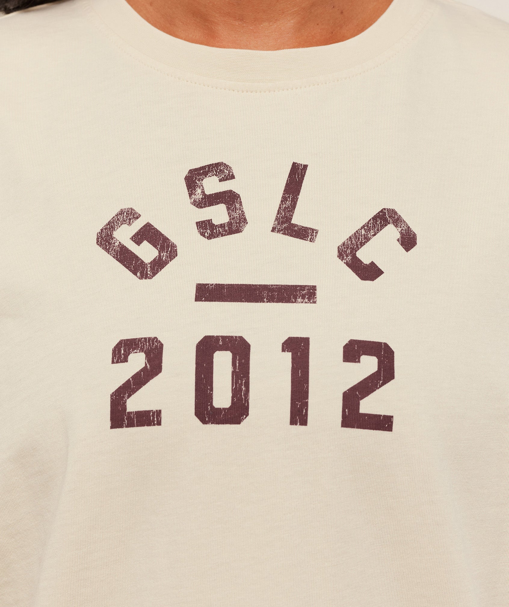 Women's Gymshark Lifting Club 2012 Graphic Short Sleeve T-Shirt Stone Beige